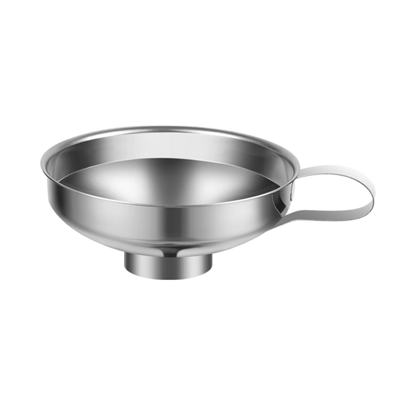 Walbest Stainless Steel Canning Funnel Lightweight Wide Mouth Jar Funnel With Handle for Wide and Regular Mouth Jars Food Grade Metal Jam Kitchen Tool S(4.13