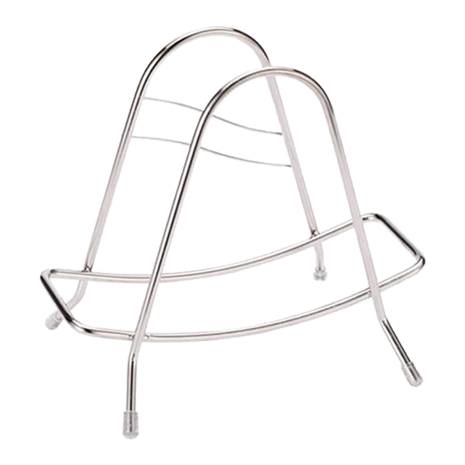 Eewia Rack Clearance! Stainless Steel Cutting Board Rack Household Pot Cover Rack Sitting Kitchen Chopping Board Shelving Shelving Sticky Board Cutting Board Rack Countertop, Include 1*Storage Rack Silver - Image 1