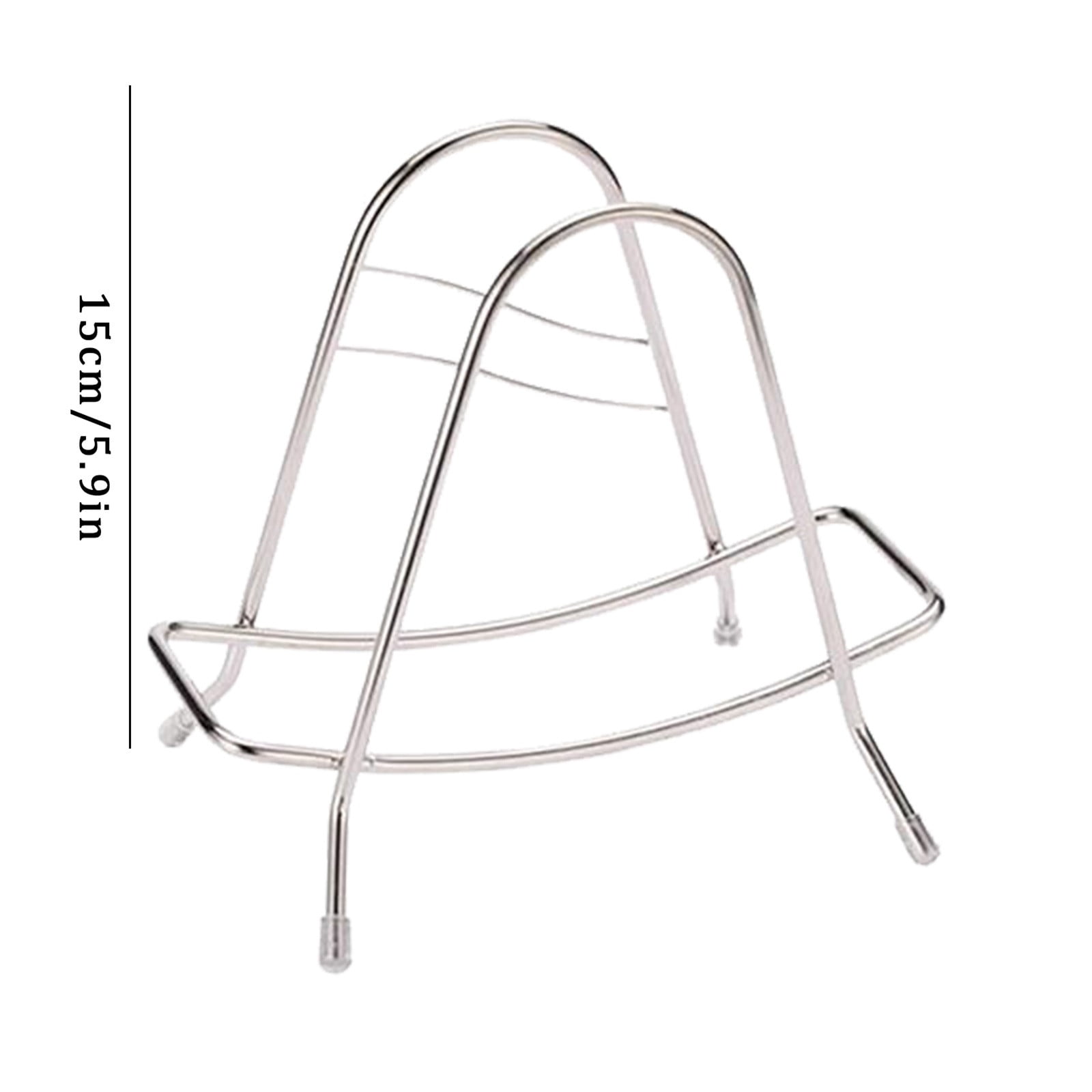 Eewia Rack Clearance! Stainless Steel Cutting Board Rack Household Pot Cover Rack Sitting Kitchen Chopping Board Shelving Shelving Sticky Board Cutting Board Rack Countertop, Include 1*Storage Rack Silver - Image 3