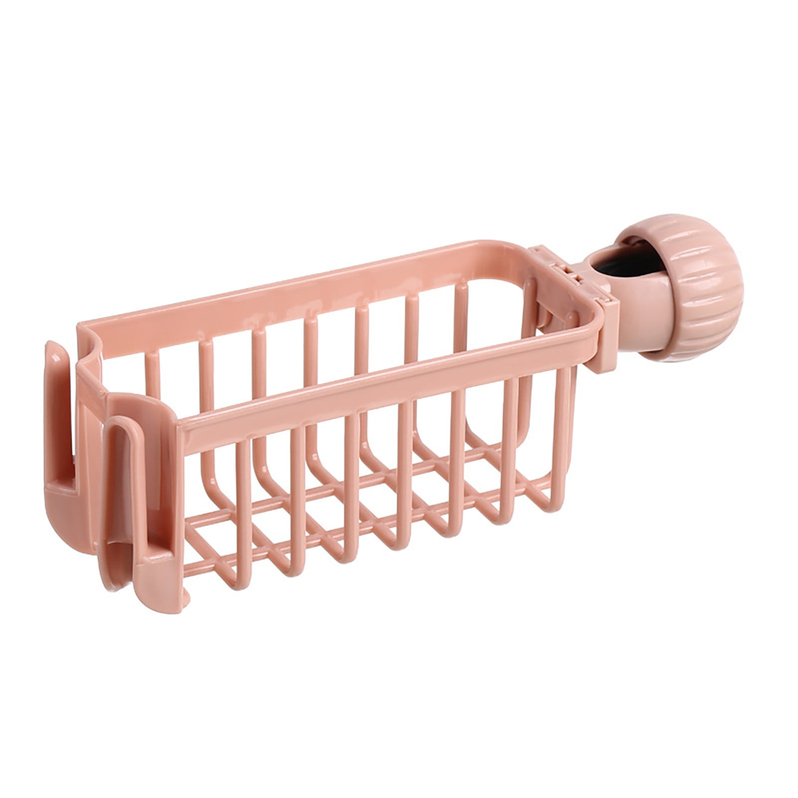 JWDX Drain Rack Clearance! Sink Sponge Rack Stand Kitchen Faucet Storage Rack Sponge and Towel Rack Drain Basket Home Kitchen Cleaning Tools, Include 1X Drain Storage Basket Pink - Image 1