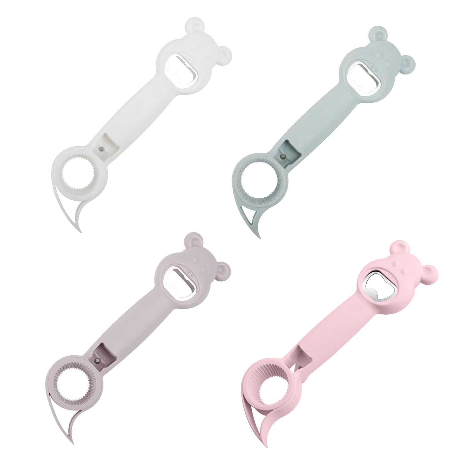 JWDX Bottle and Can Openers Clearance! Opener 4Pcs Can Cap Canned Bottle Home Bottle Multifunctional 4-In-1 Kitchen，Dining & Bar, Four in One Corkscrew Promotion Include 4 × Bottle Opener AS shown - Image 1