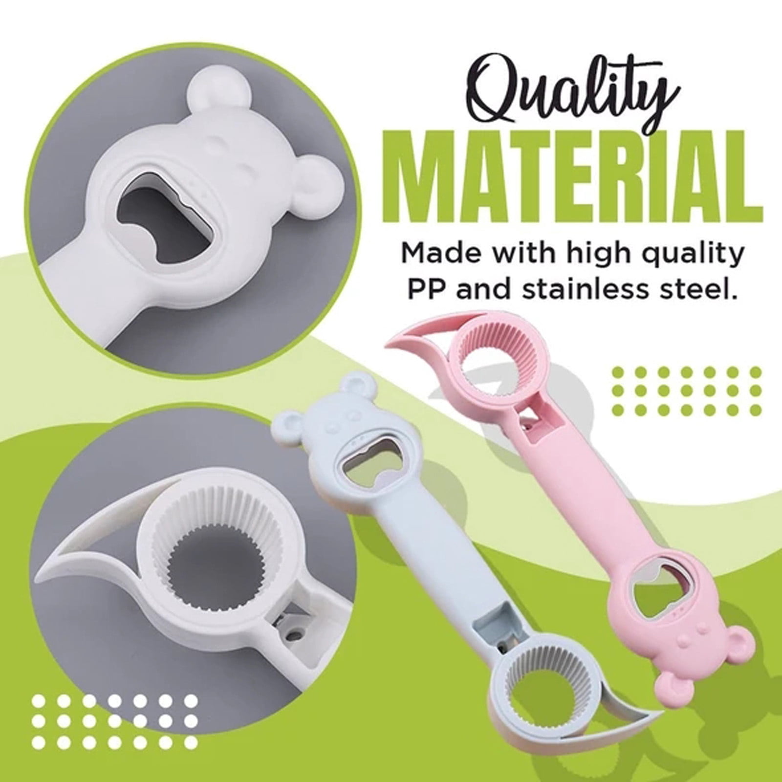 JWDX Bottle and Can Openers Clearance! Opener 4Pcs Can Cap Canned Bottle Home Bottle Multifunctional 4-In-1 Kitchen，Dining & Bar, Four in One Corkscrew Promotion Include 4 × Bottle Opener AS shown - Image 8