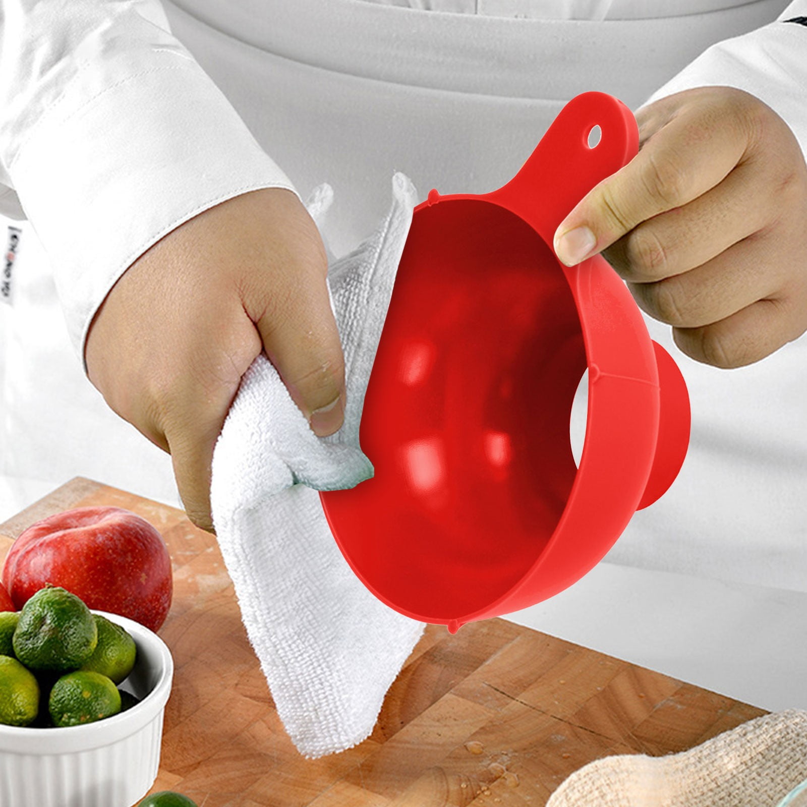 JWDX Funnel Clearance! Plastic Red Wide Mouth Funnel, Kitchen Funnel Promotion Include 1X Funnel Watermelon red - Image 5