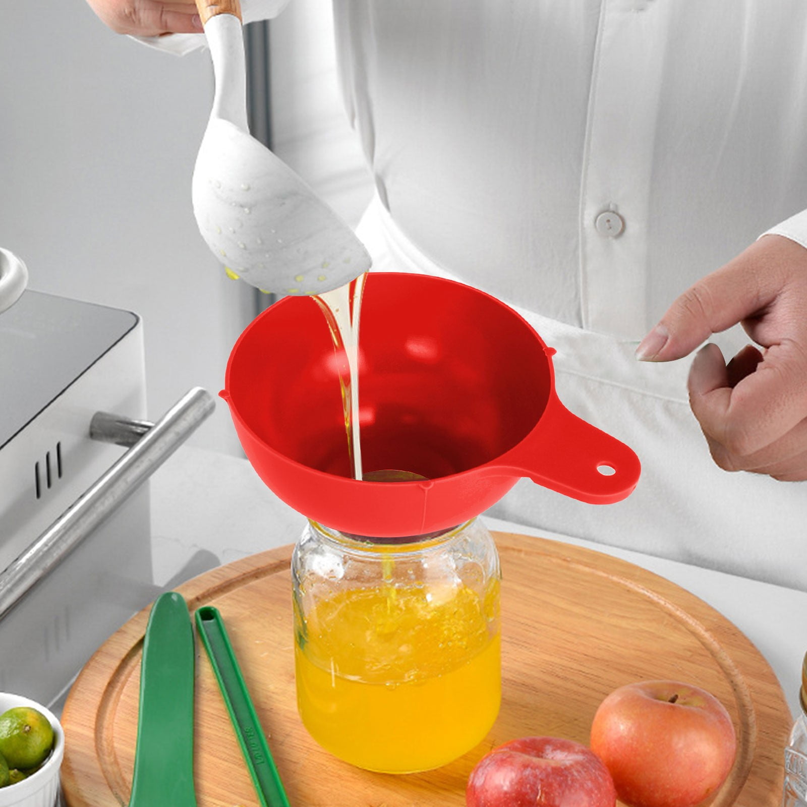 JWDX Funnel Clearance! Plastic Red Wide Mouth Funnel, Kitchen Funnel Promotion Include 1X Funnel Watermelon red - Image 6