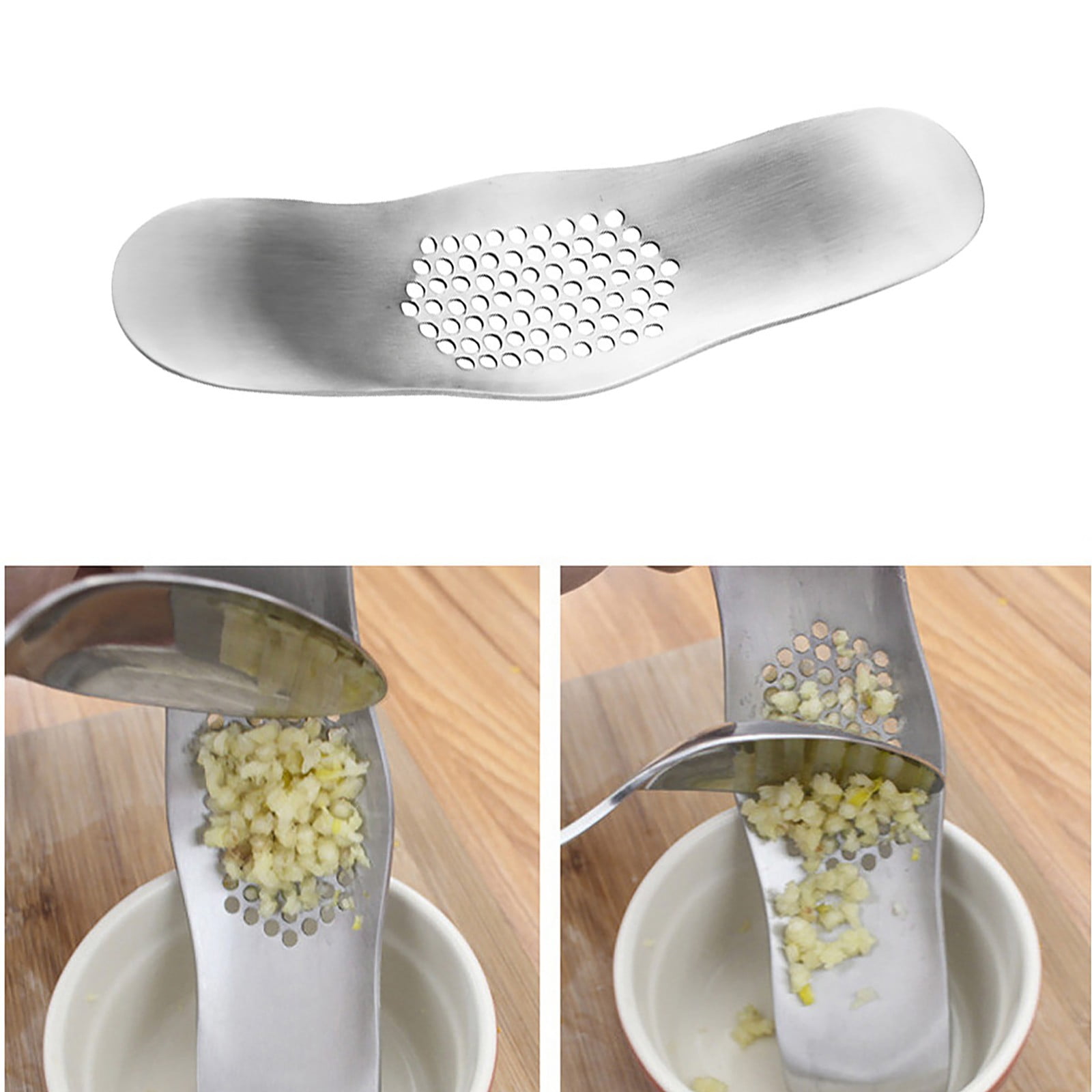 JWDX Garlic Press Clearance! Press Mincer Steel Chopper Rocking Peeler Stainless Crusher Garlic Tool Tools Home Improvement, Garlic Press Promotion Include 1 Stainless Steel Garlic and Ginger Grater AS shown - Image 7