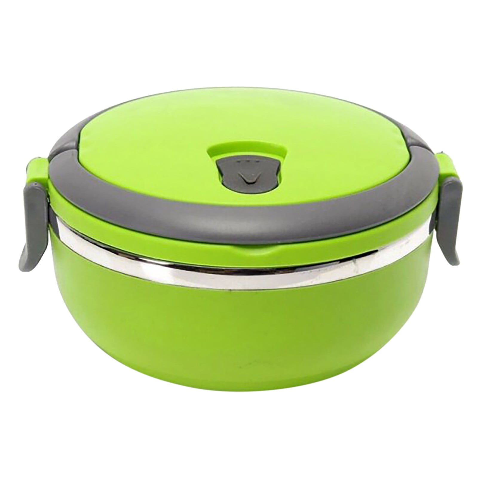 JWDX Storage Containers Clearance! Stainless Steel Round 1 Layer Insulated Food Thermal Containers Lunch Box Case, Storage Container Promotion Include 1Pc Round Lunch Box Green - Image 1
