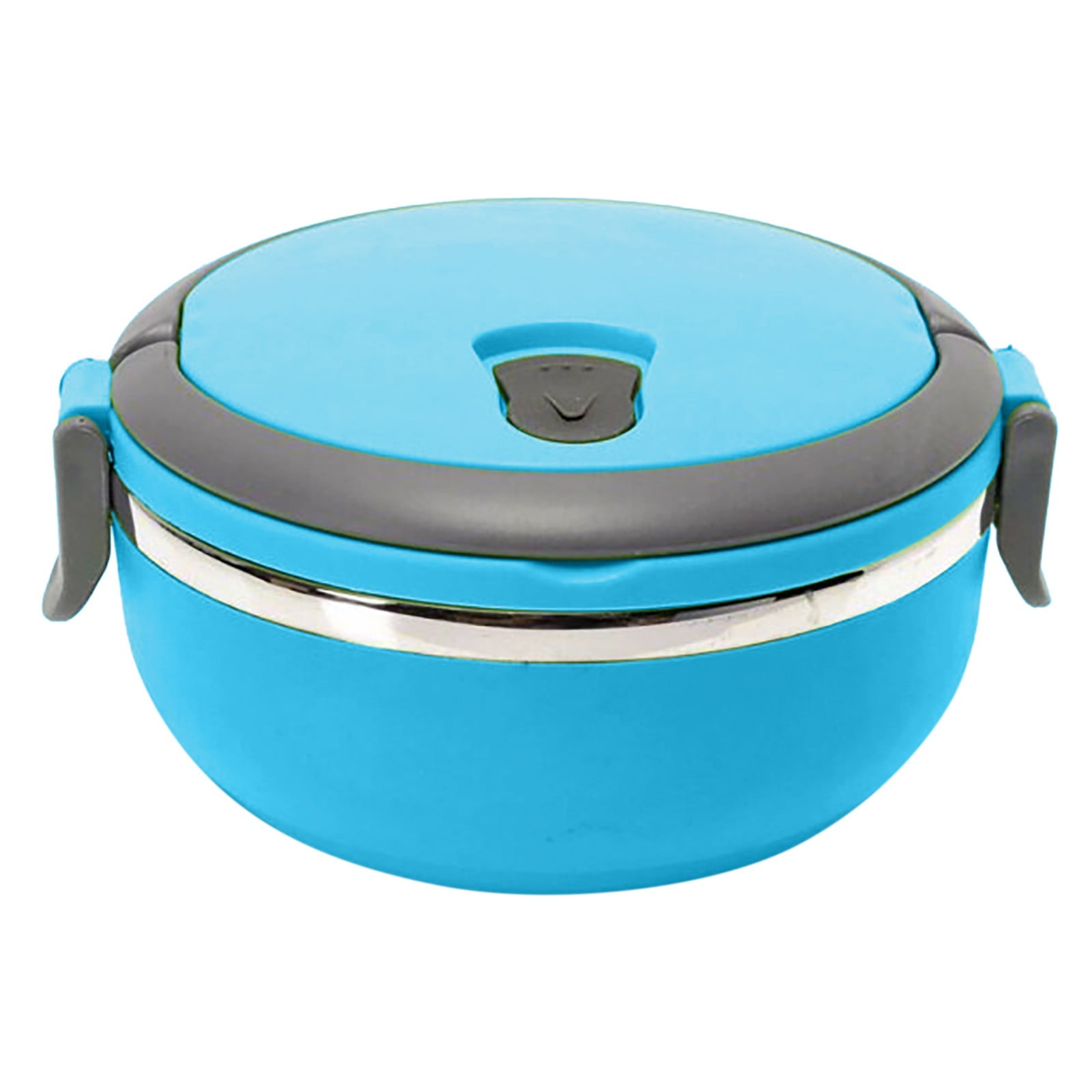 JWDX Storage Containers Clearance! Stainless Steel Round 1 Layer Insulated Food Thermal Containers Lunch Box Case, Storage Container Promotion Include 1Pc Round Lunch Box Sky Blue - Image 1