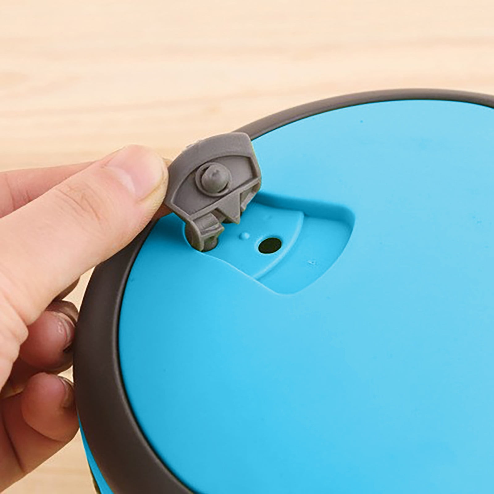 JWDX Storage Containers Clearance! Stainless Steel Round 1 Layer Insulated Food Thermal Containers Lunch Box Case, Storage Container Promotion Include 1Pc Round Lunch Box Sky Blue - Image 3