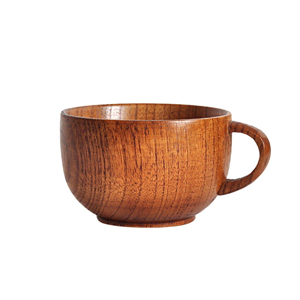 JWDX Glass and Bottle Clearance! Cup Wooden Beer Tea Juice Milk Water Handmade Wood Mug Coffee Primitive Glass&Bottle, Kitchen Cups Promotion Include 1X Cup Gold - Image 1