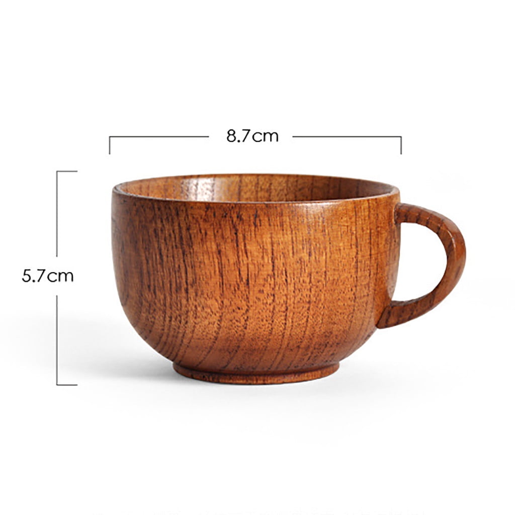 JWDX Glass and Bottle Clearance! Cup Wooden Beer Tea Juice Milk Water Handmade Wood Mug Coffee Primitive Glass&Bottle, Kitchen Cups Promotion Include 1X Cup Gold - Image 7