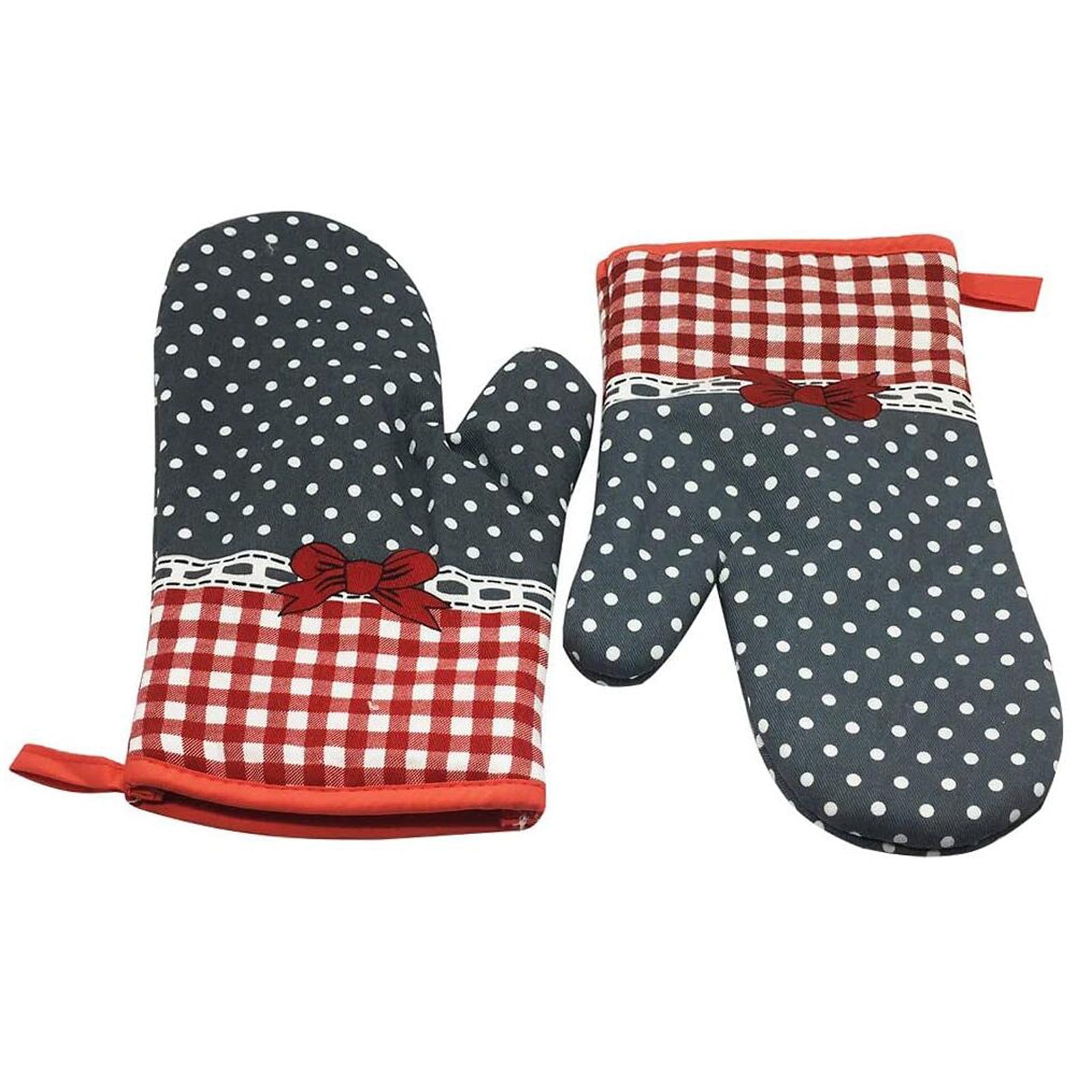 JWDX Oven Mitts Clearance! Kitchen Cooking Cotton Microwave Oven Gloves Mitts Pot Pad Heat Protected Beige, Oven Socks Promotion Include 2*Oven Gloves AS shown - Image 1