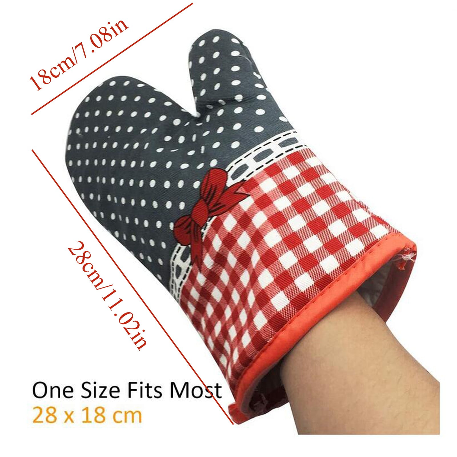 JWDX Oven Mitts Clearance! Kitchen Cooking Cotton Microwave Oven Gloves Mitts Pot Pad Heat Protected Beige, Oven Socks Promotion Include 2*Oven Gloves AS shown - Image 3