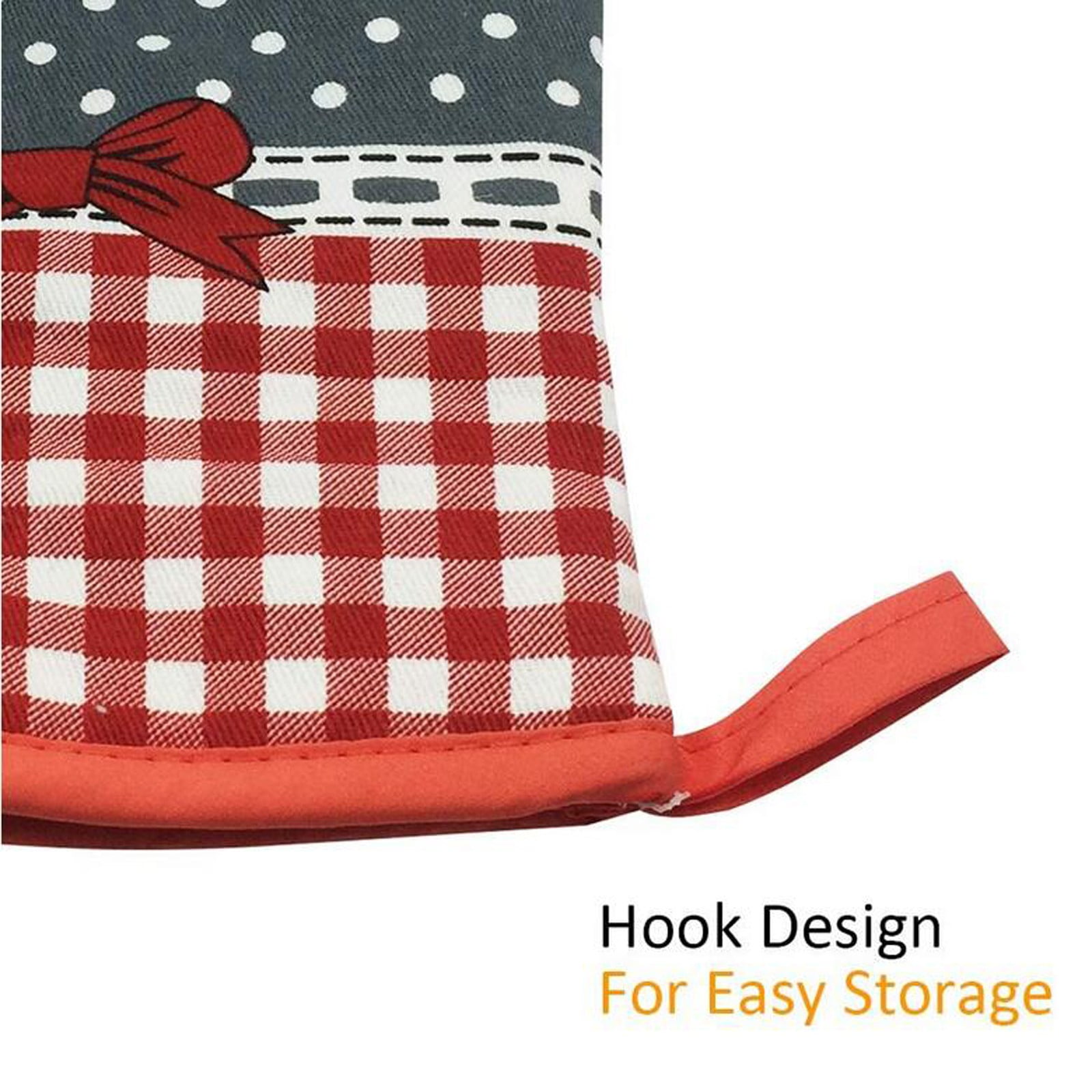 JWDX Oven Mitts Clearance! Kitchen Cooking Cotton Microwave Oven Gloves Mitts Pot Pad Heat Protected Beige, Oven Socks Promotion Include 2*Oven Gloves AS shown - Image 7