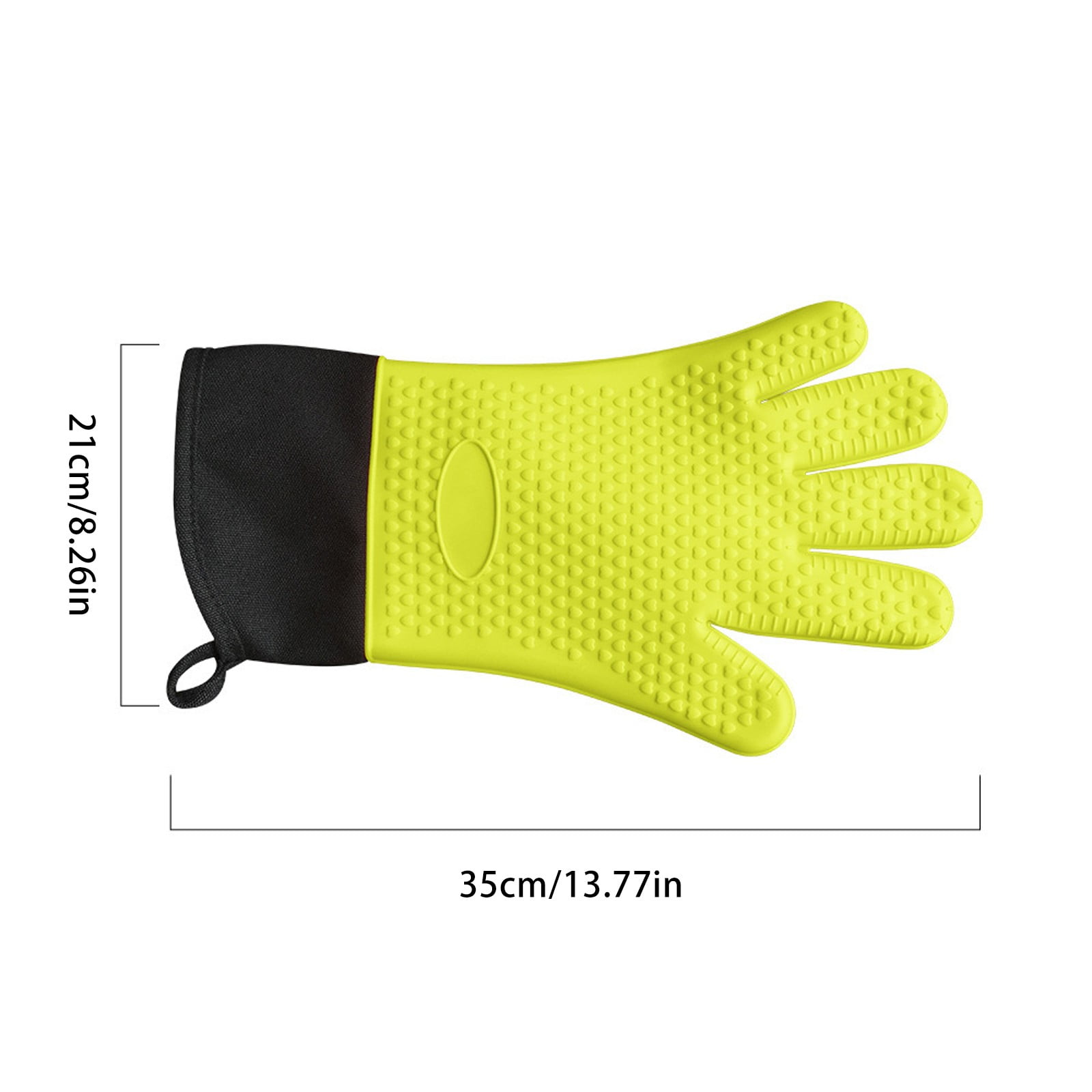 Clearance! JWDX Baking Utensils, Bakeware Promotion, Lengthened Plus Cotton Thickened Silicone Heat Insulation Five Finger Baking Anti Scalding Non Slip Microwave Gloves Red - Image 3