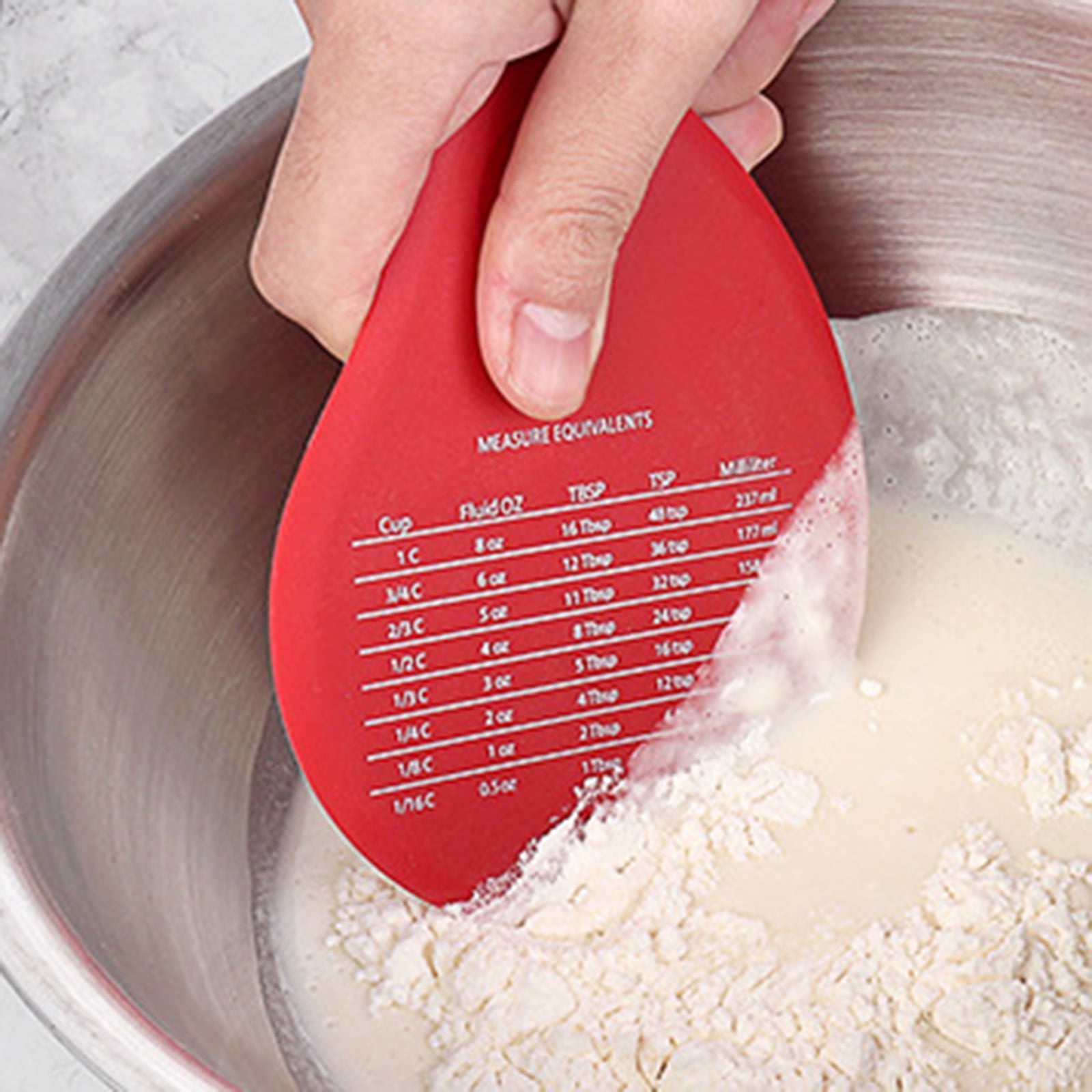 JWDX Peeler Clearance! Chief Stainless Steel Scraper Memo Scraper Cut Dough Silicone Scraper Blade, Kitchen Peeler Promotion Include 1×Noodle Cutter Red - Image 5