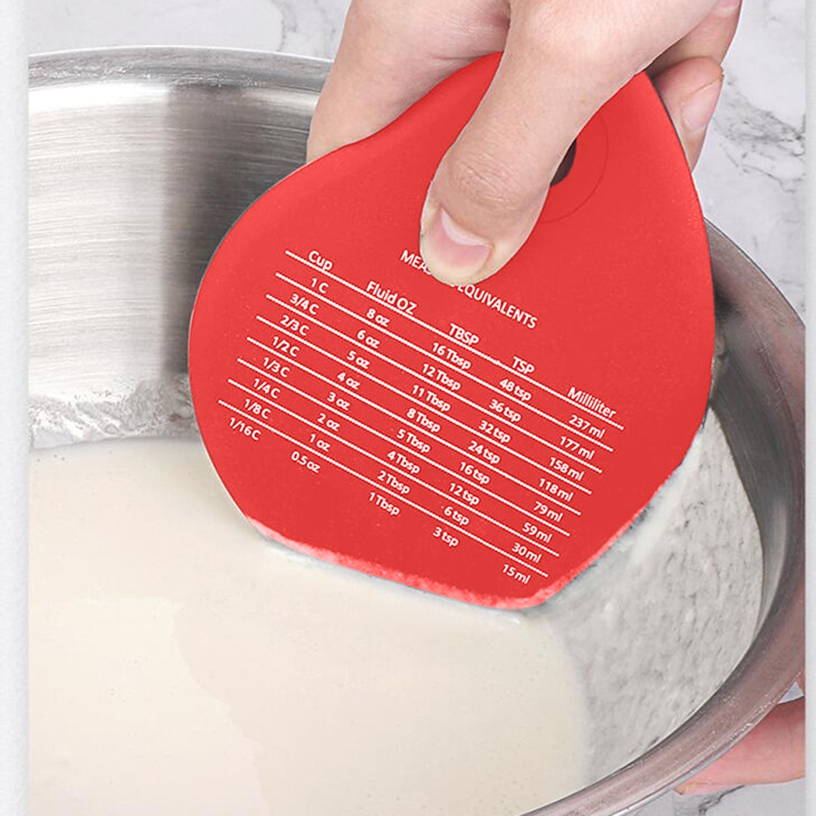 JWDX Peeler Clearance! Chief Stainless Steel Scraper Memo Scraper Cut Dough Silicone Scraper Blade, Kitchen Peeler Promotion Include 1×Noodle Cutter Red - Image 7