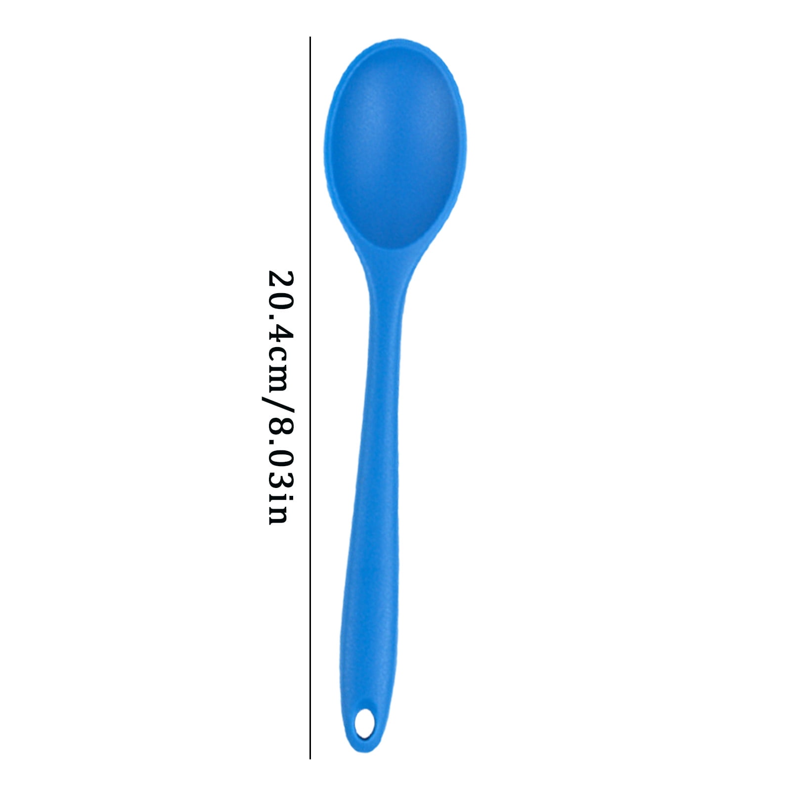 JWDX Tableware Clearance! Food Grade High Temperature Silicone Small Spoon Dense Mixing Spoon Auxiliary Food Spoon Students and Children Feeding Spoon Eating Spoon, Include 1*Spoon Green - Image 2