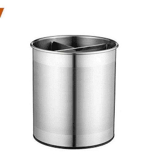 JWDX Storage Containers Clearance! Kitchen Living Room Storage Bucket Household Stainless Steel Lidless Rotating Partition Storage Bucket Desktop Storage Bucket, Include A Storage Bucket Grey - Image 2