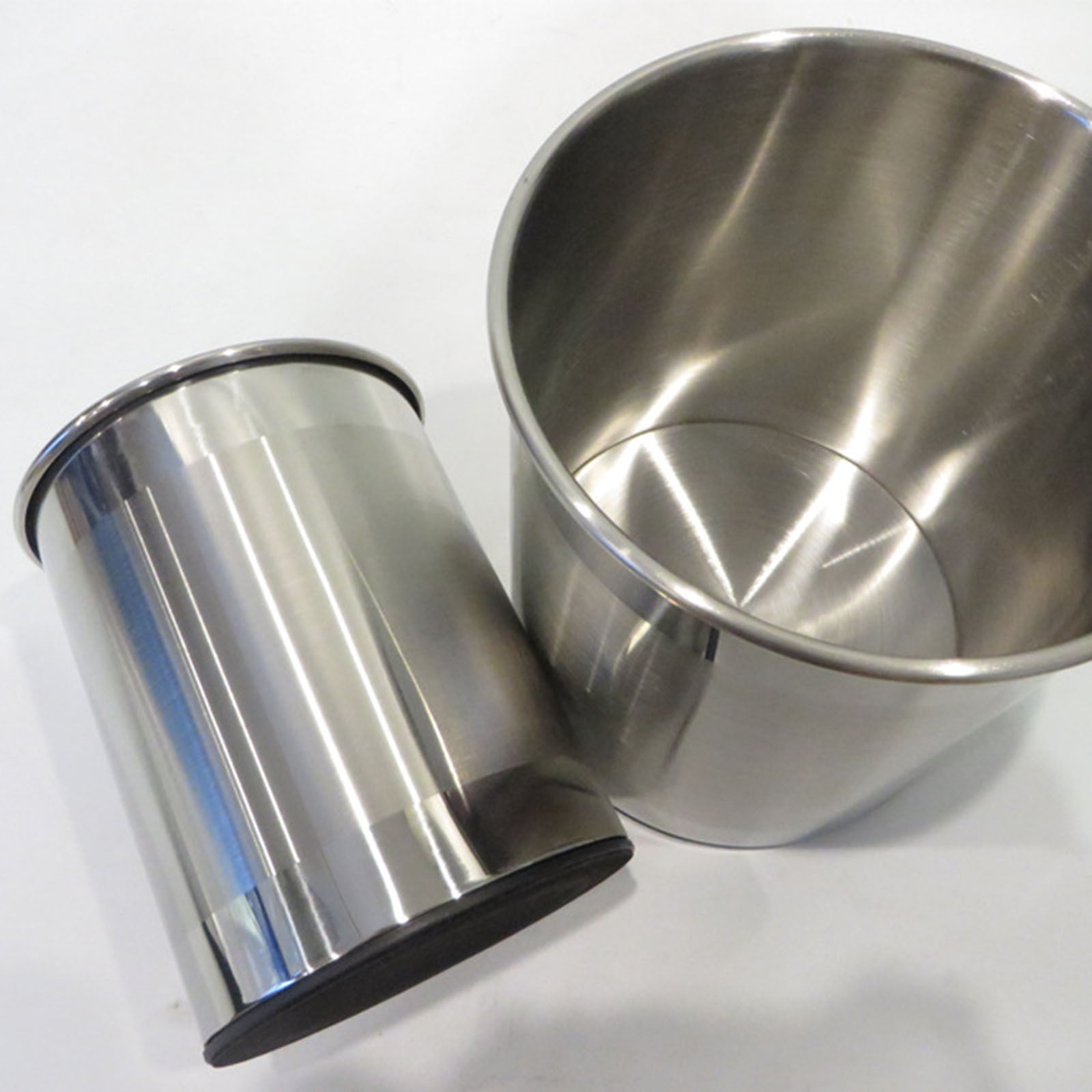 JWDX Storage Containers Clearance! Kitchen Living Room Storage Bucket Household Stainless Steel Lidless Rotating Partition Storage Bucket Desktop Storage Bucket, Include A Storage Bucket Grey - Image 6