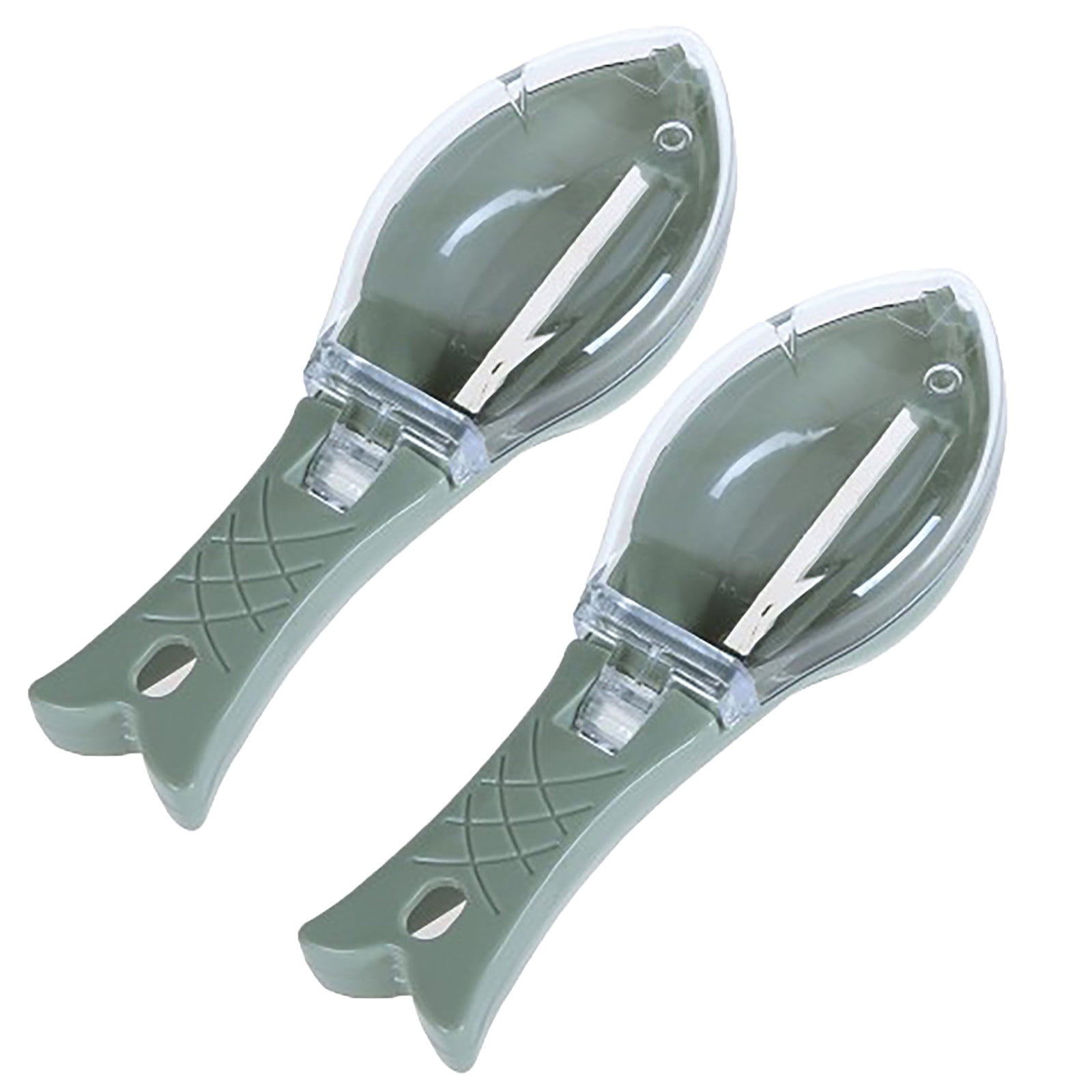 JWDX Scale Scraper, Peeler Clearance! Household Kitchen Tools Fishs Scale Scraper Remover with Lid White Green - Image 2