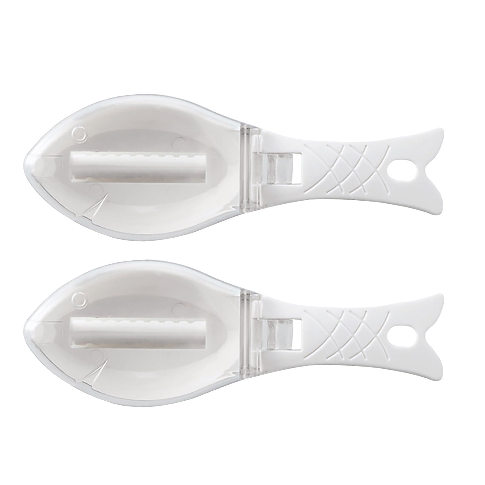 JWDX Scale Scraper, Peeler Clearance! Household Kitchen Tools Fishs Scale Scraper Remover with Lid White - Image 1