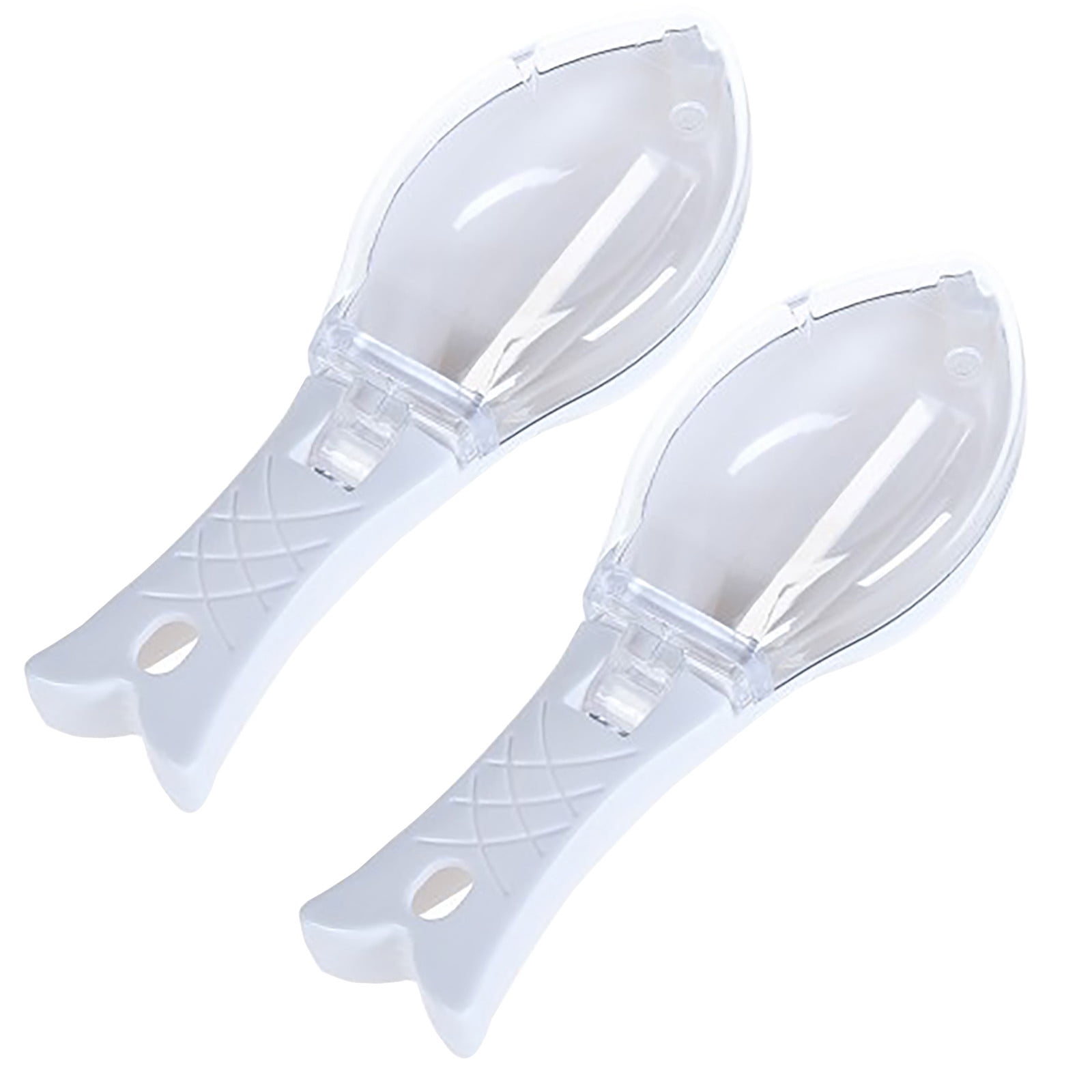 JWDX Scale Scraper, Peeler Clearance! Household Kitchen Tools Fishs Scale Scraper Remover with Lid White - Image 2