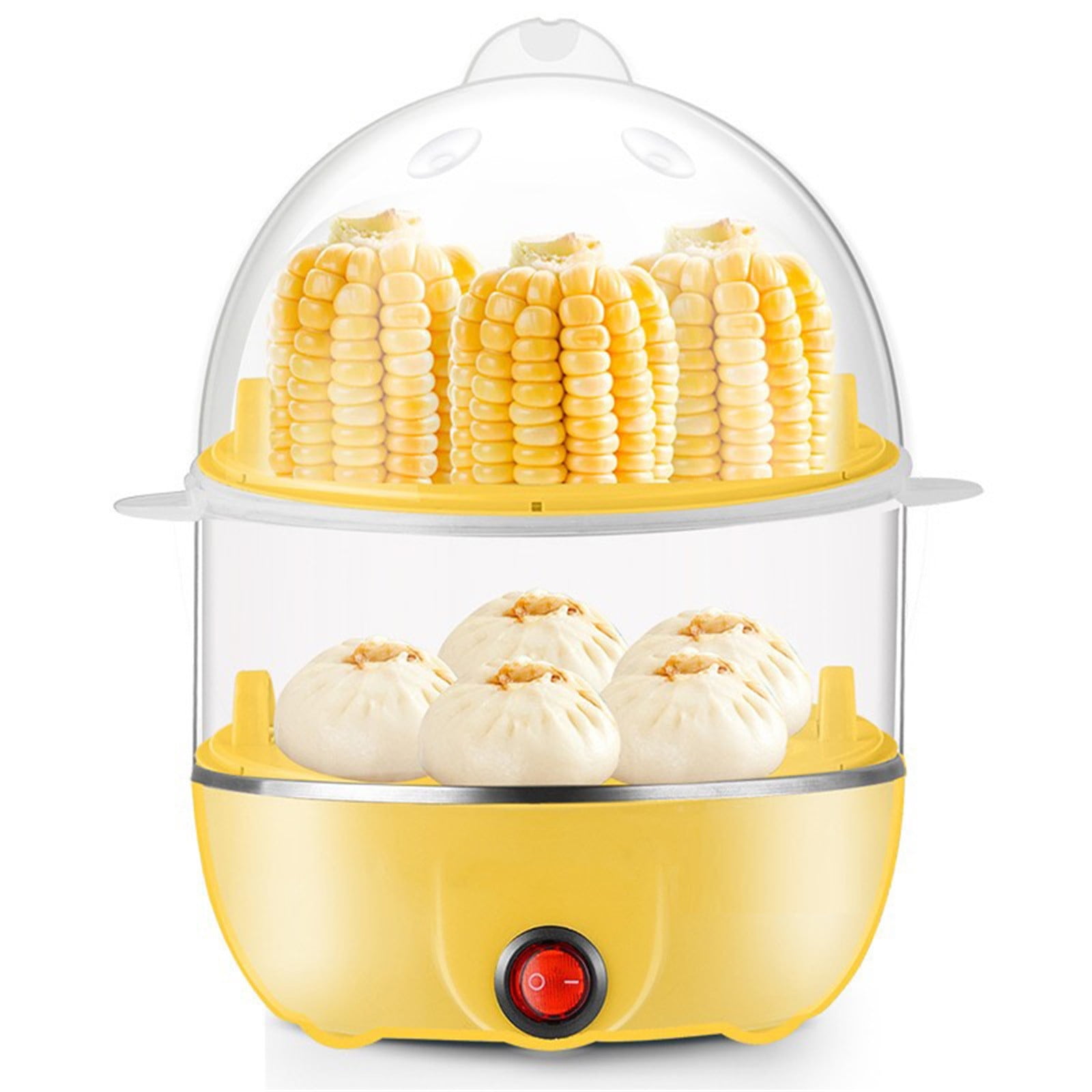JWDX Egg Steamer Clearance! Eggs Cooker Double Breakfast Machine Stainless Steel Multi Function Steamer, Cooking Molds Promotion Include 1*Egg Steamer Yellow - Image 7