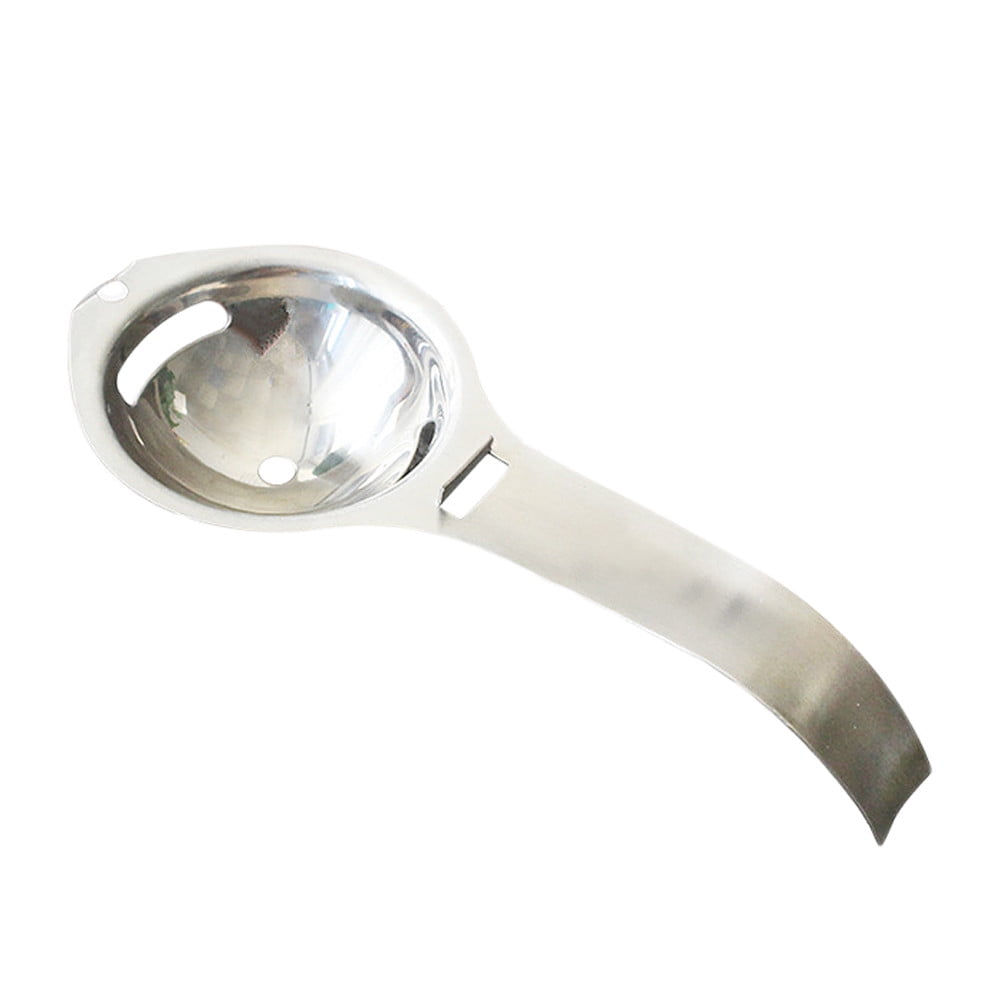 JWDX Bakeware Clearance! Kitchen Silver Egg Yolk Steel Tool Separator White Stainless Gadget Cooking Kitchen，Dining & Bar, Kitchen Fork Promotion Include 1X Egg White Separator Silver - Image 1