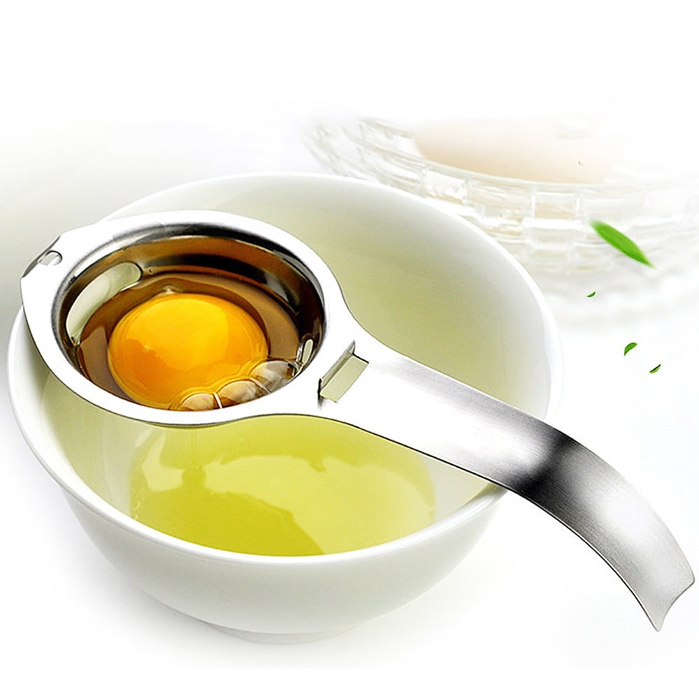 JWDX Bakeware Clearance! Kitchen Silver Egg Yolk Steel Tool Separator White Stainless Gadget Cooking Kitchen，Dining & Bar, Kitchen Fork Promotion Include 1X Egg White Separator Silver - Image 2