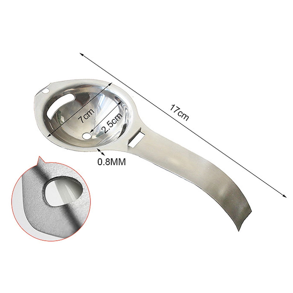 JWDX Bakeware Clearance! Kitchen Silver Egg Yolk Steel Tool Separator White Stainless Gadget Cooking Kitchen，Dining & Bar, Kitchen Fork Promotion Include 1X Egg White Separator Silver - Image 3