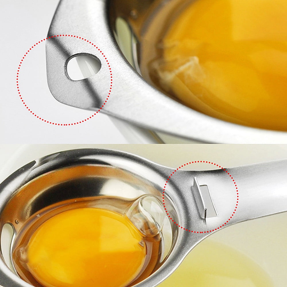 JWDX Bakeware Clearance! Kitchen Silver Egg Yolk Steel Tool Separator White Stainless Gadget Cooking Kitchen，Dining & Bar, Kitchen Fork Promotion Include 1X Egg White Separator Silver - Image 5