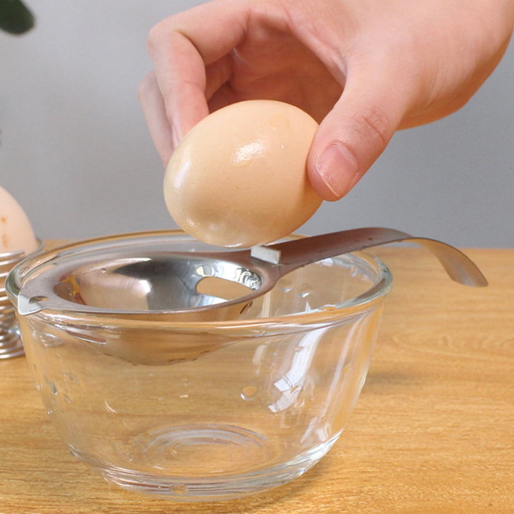 JWDX Bakeware Clearance! Kitchen Silver Egg Yolk Steel Tool Separator White Stainless Gadget Cooking Kitchen，Dining & Bar, Kitchen Fork Promotion Include 1X Egg White Separator Silver - Image 7