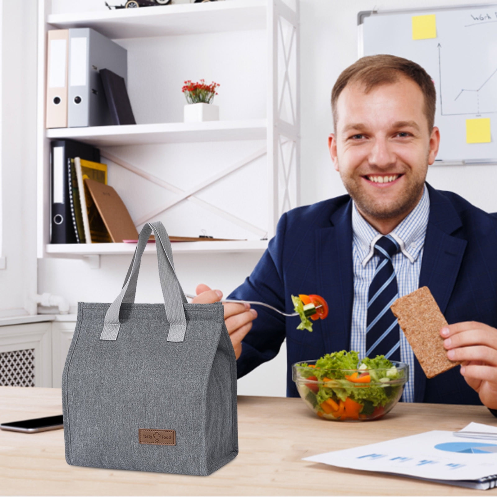 JWDX Lunch Bag Clearance! Lunch Bag Insulated Thermal Food Storage Bag Portable Travel Working Bento Box, Bento Case Promotion Include 1Pc Lunch Bag B - Image 4
