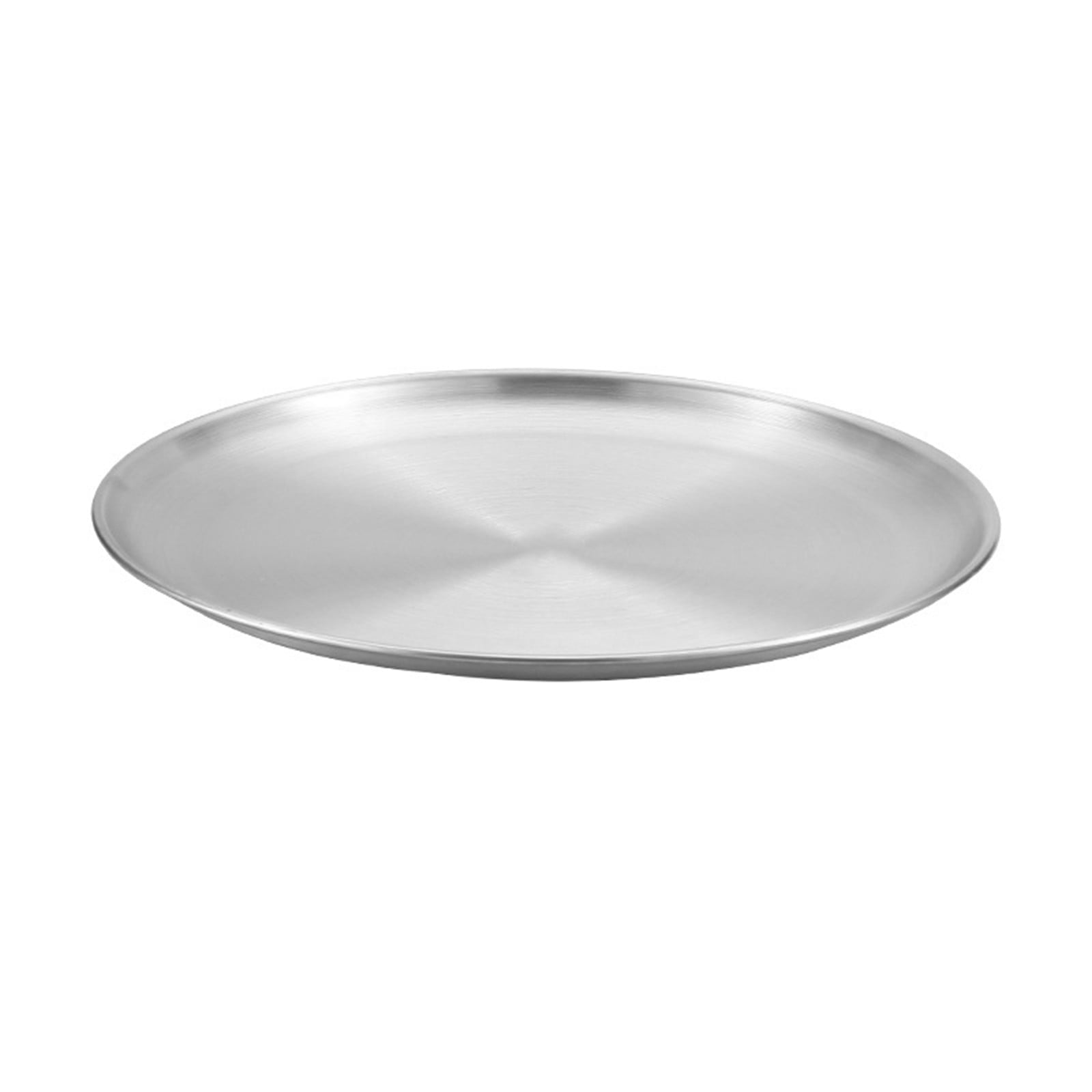 JWDX Baking Trays and Trays Clearance! Pizza Pan Set Chef Stainless Steel Round Baking Pizza Pans Pizza Tray for Pizza Pie Cake Cookie Heavy Duty & Durable Oven, Include 1X Stainless Steel Baking Pan Silver - Image 1