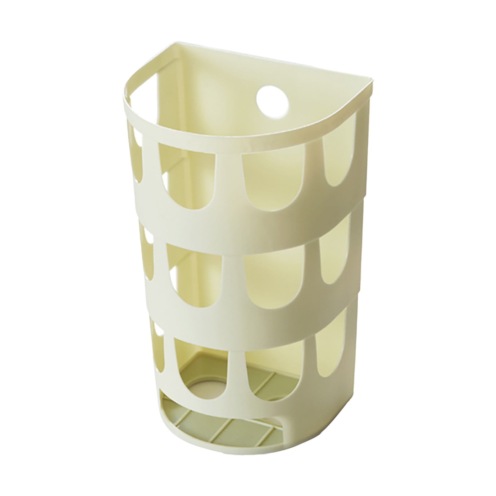 JWDX Rack Clearance! Wall Mounted Garbage Bags Tray Storage Box Multipurpose Plastic Bags Holder Rack Kitchen Tableware Sundries Organizer, Wire Shelving Promotion Include 1Pc Storage Rack Green - Image 1