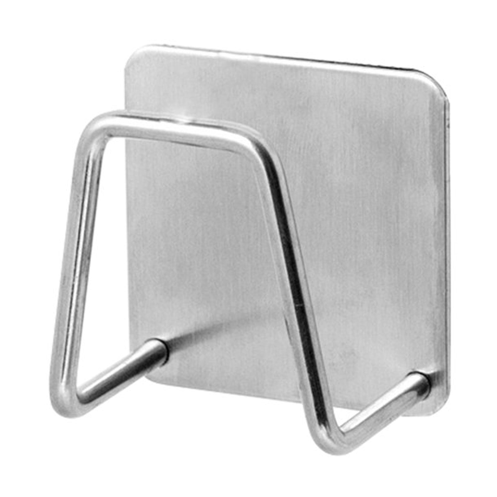 JWDX Rack Clearance! Kitchen Stainless Steel Adhesive Sponge Holder Dishcloth Brush Storage Holder Sink Caddy Proof Black, Wire Shelving Promotion Include 1×Hook AS shown - Image 2