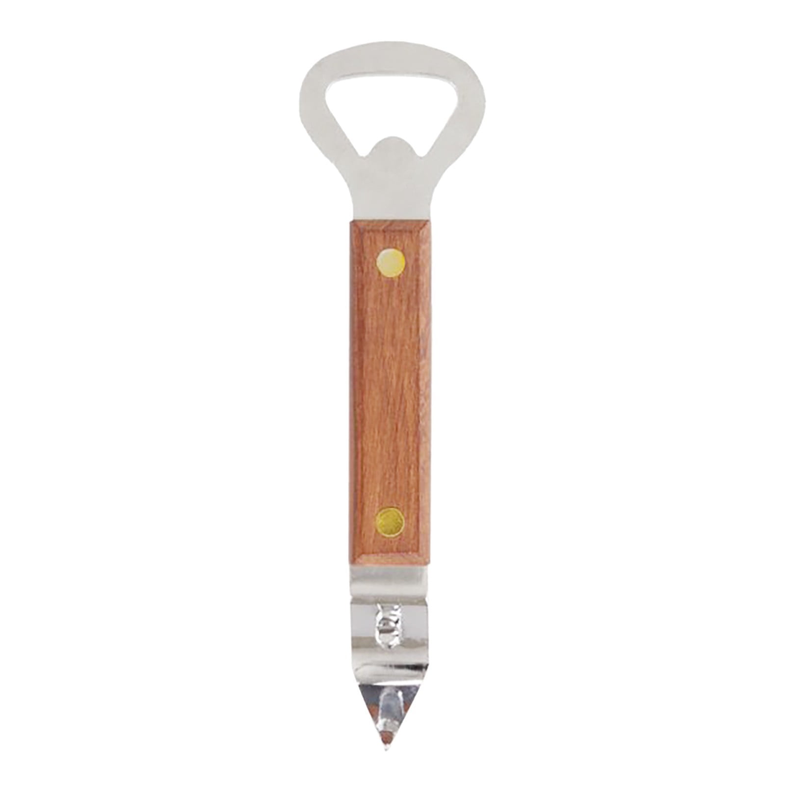 JWDX Bottle and Can Openers Clearance! Beer Opener with Wooden Handle Can Openers are Used for Kitchen Miscellaneous Items, Bottle Opener Promotion Include 1Pc Small Household Can Opener Brown - Image 1
