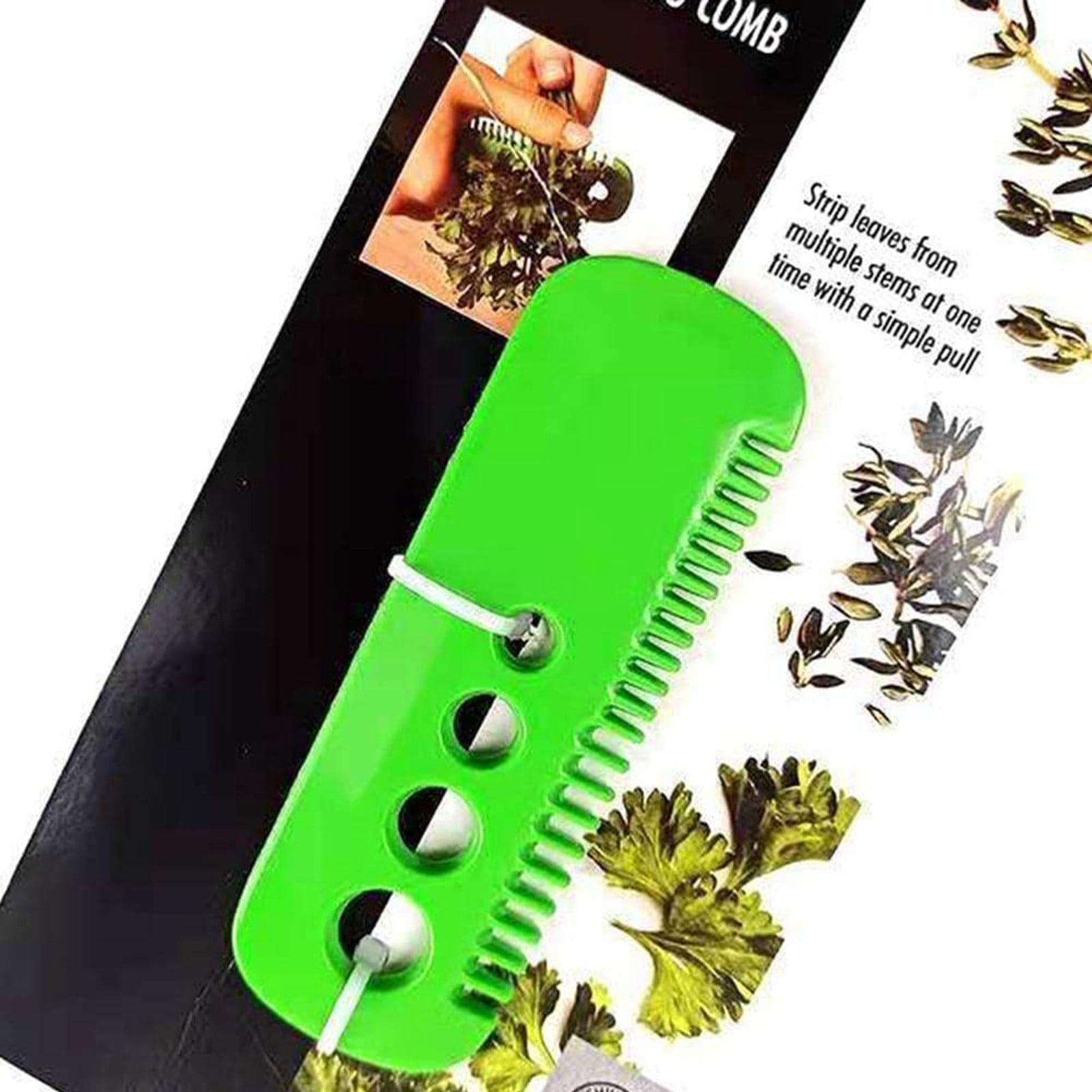 JWDX Peeler Clearance! Vegetable Leaf Peeler Herb Stripper Hand Held Leaf Stem Stripping Tool Herb Stripper, Kitchen Peeler Promotion Include 1×Multi-Function Peeling Comb Green - Image 5