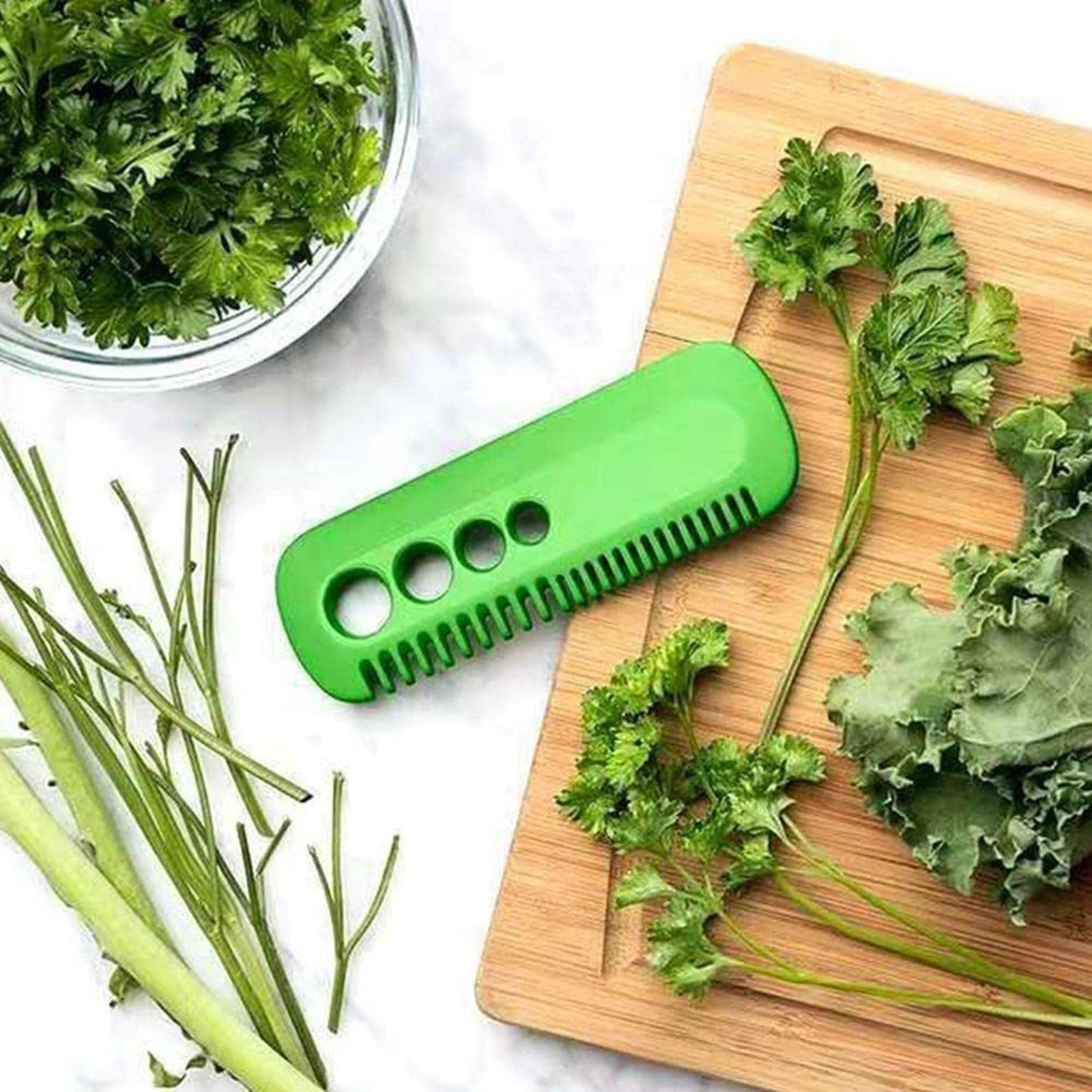 JWDX Peeler Clearance! Vegetable Leaf Peeler Herb Stripper Hand Held Leaf Stem Stripping Tool Herb Stripper, Kitchen Peeler Promotion Include 1×Multi-Function Peeling Comb Green - Image 6