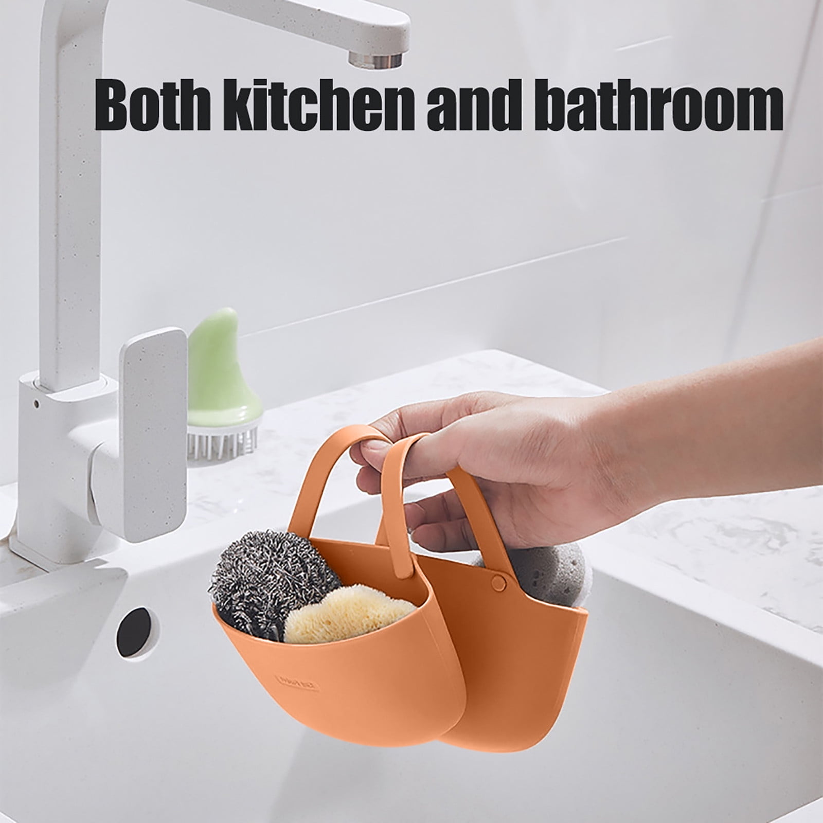 JWDX Drain Rack Clearance! Double Layer Kitchen Sink Storage Hanging Bag Home Multis Function Faucet Debris Storage, Kitchen Drain Rack Promotion Include 1Pc Drain Basket C - Image 2