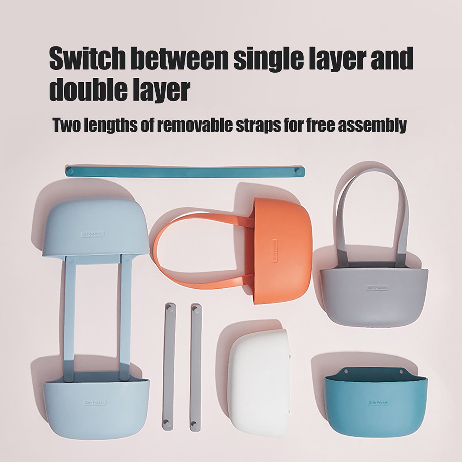 JWDX Drain Rack Clearance! Double Layer Kitchen Sink Storage Hanging Bag Home Multis Function Faucet Debris Storage, Kitchen Drain Rack Promotion Include 1Pc Drain Basket C - Image 4