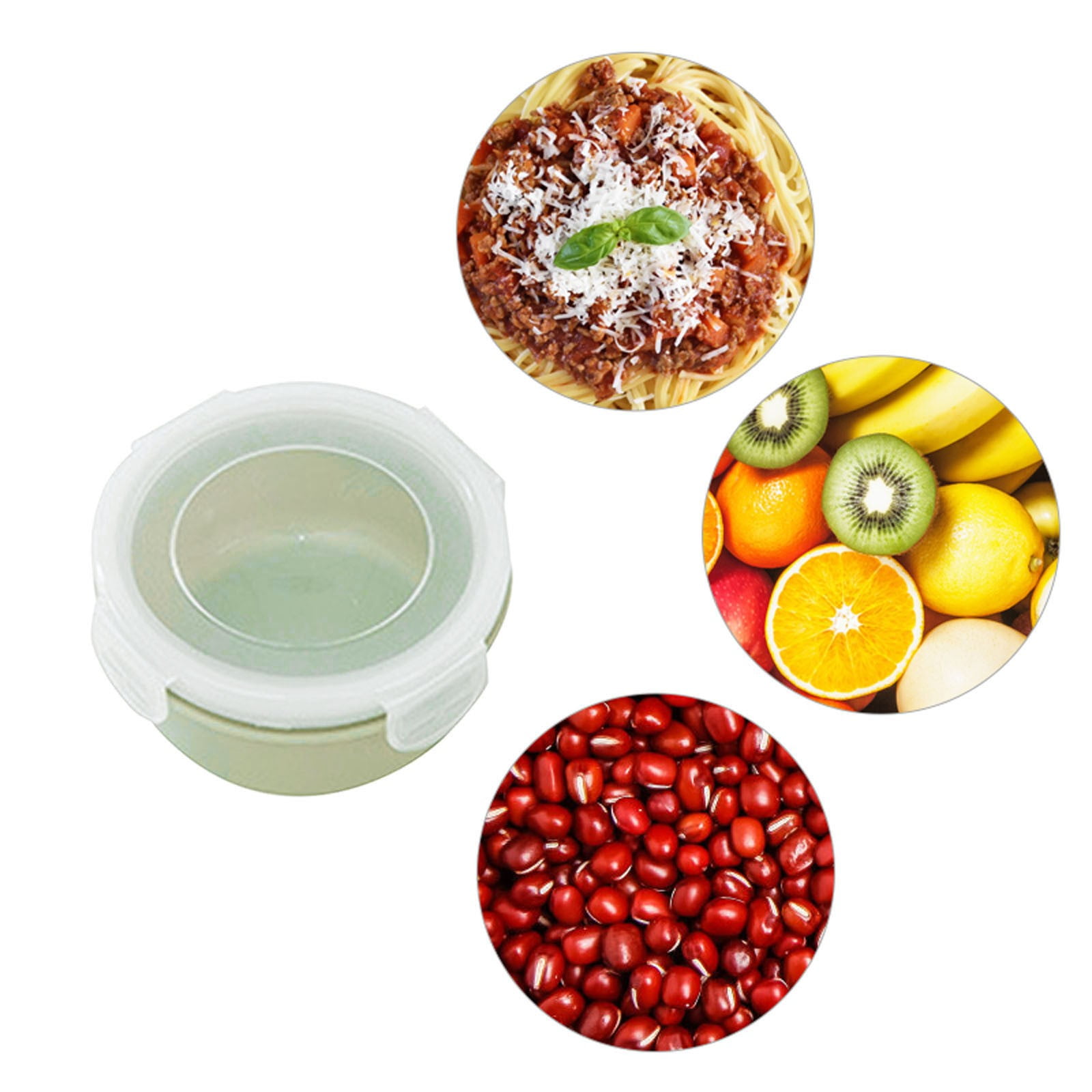 JWDX Storage Containers Clearance! Simple Refrigerator Preservation Box Small Lunch Box Kitchen Lunch Box Plastic Storage Box Sealed Box for Lunch Kitchen Arrangement, Include 1* Bento Box A - Image 8