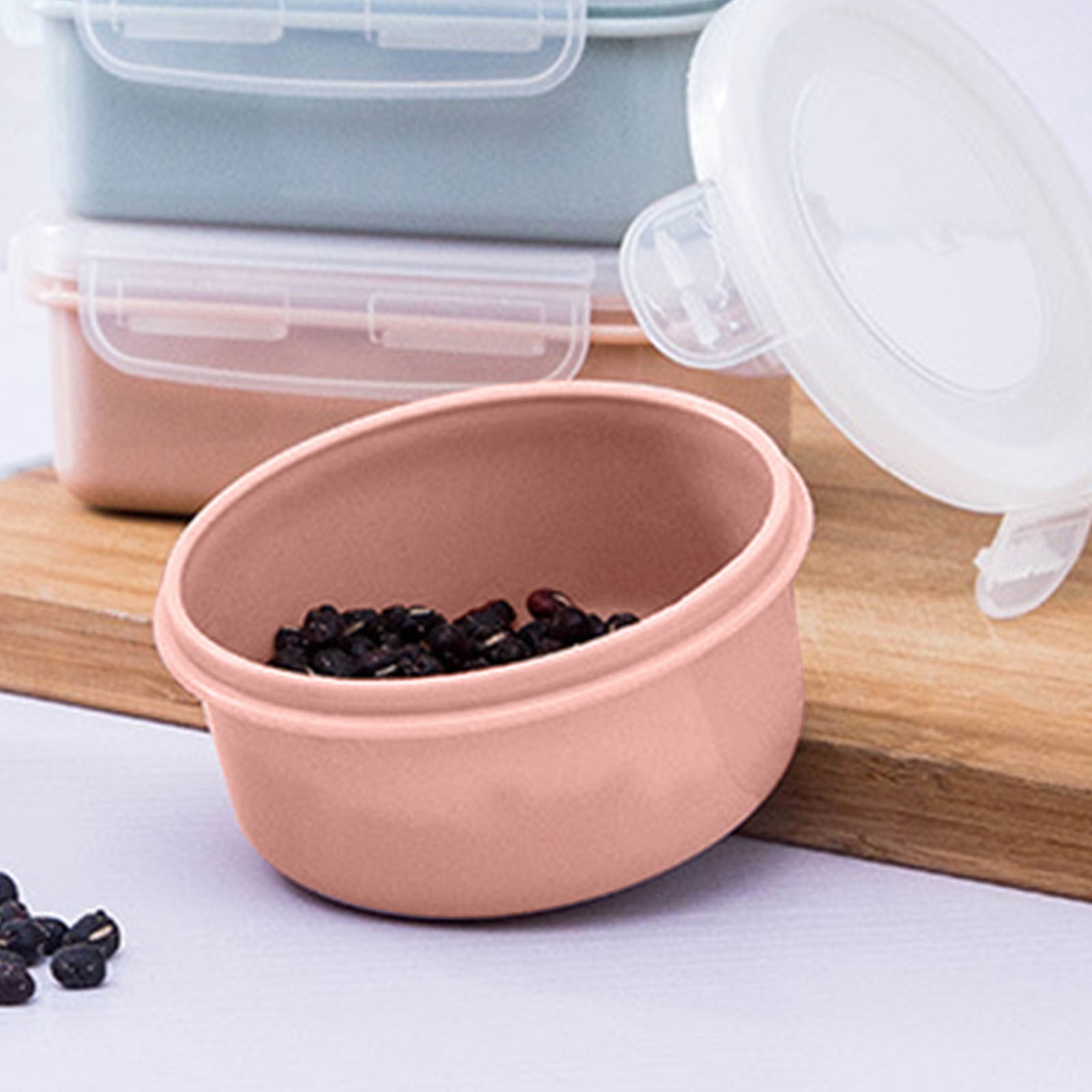 JWDX Storage Containers Clearance! Simple Refrigerator Preservation Box Small Lunch Box Kitchen Lunch Box Plastic Storage Box Sealed Box for Lunch Kitchen Arrangement, Include 1* Bento Box C - Image 6