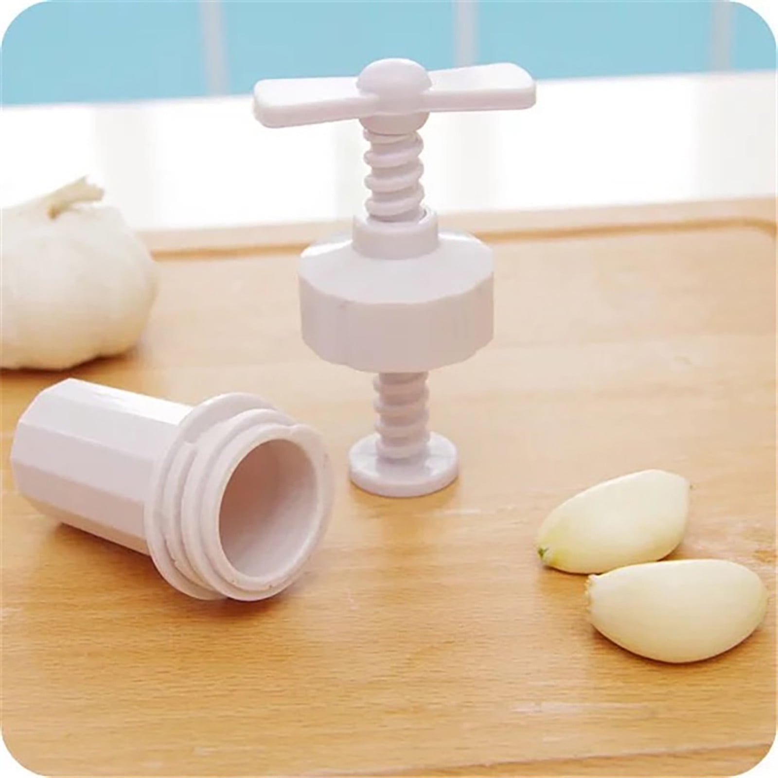 JWDX Garlic Press Clearance! Useful Garlic Crusher Sharpener Plastic Case Peeler Press Kitchen Garlic Press, Garlic Press Promotion Include 1X Garlic Press Tool AS shown - Image 5