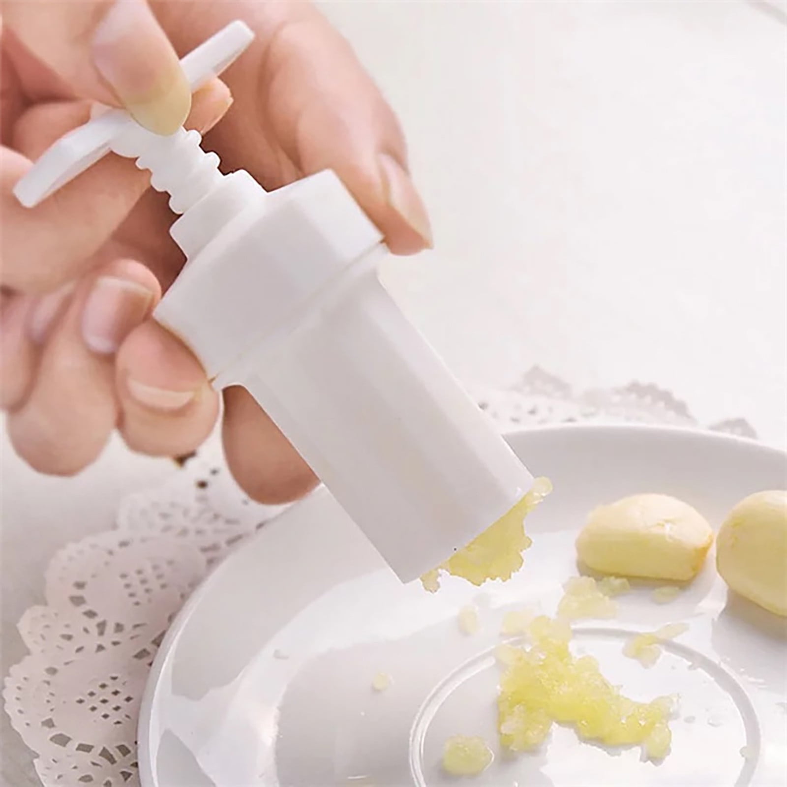 JWDX Garlic Press Clearance! Useful Garlic Crusher Sharpener Plastic Case Peeler Press Kitchen Garlic Press, Garlic Press Promotion Include 1X Garlic Press Tool AS shown - Image 7