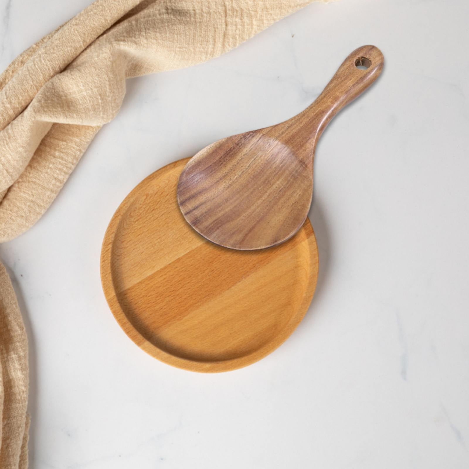 JWDX Cooking Utensils Clearance! Wooden Rice Spoon Rice for Rice Potato Desserts Teak Wood Rice Serving Spoon Rice Cooker Spatula 7*3.2Inch, Cooking Utensils Promotion Include Rice Spoon X1 Khaki - Image 6