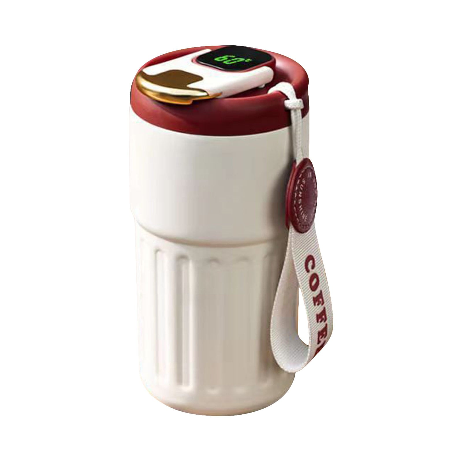 JWDX Glass and Bottle Clearance! Coffee Thermoes with Temperature Display 316 Stainless Steel Inner Liner with Pp Lid and Silicone Seal Secure and Leak Proof Lid That Preventes Spills Or Leaks EA - Image 1