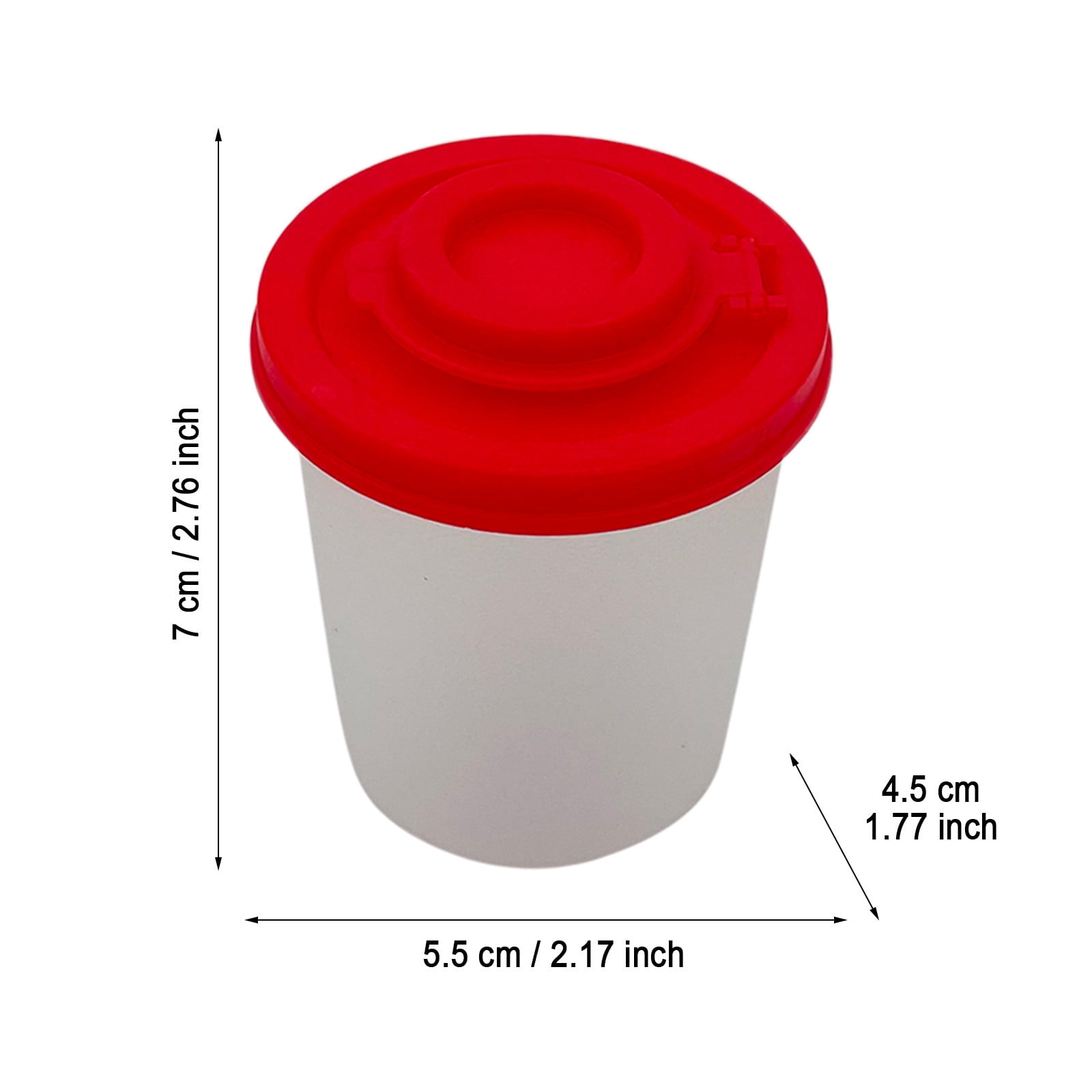 JWDX Seasoning Box Clearance! Pepper Shakers Proof Set of Shaker to Go Camping Picnic Outdoors Kitchen Lunch Boxes Travel Set Clear with Red Covers Lids Plastic Airtight, Include 1X Medium Spice Jar White - Image 2