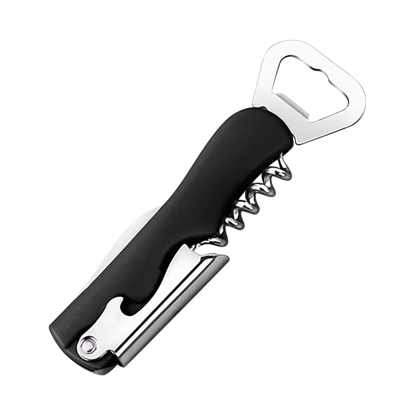 JWDX Bottle and Can Openers Clearance! Home Steel Beer Wine Opening Tools 4 in 1 Stainless Steel Wine Opening Tools Home Cans Kitchen Restaurant and Bar, Include 1X4 in 1 Bottle Opener Black - Image 1