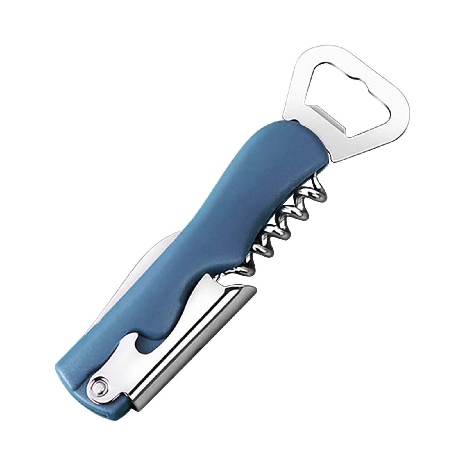 JWDX Bottle and Can Openers Clearance! Home Steel Beer Wine Opening Tools 4 in 1 Stainless Steel Wine Opening Tools Home Cans Kitchen Restaurant and Bar, Include 1X4 in 1 Bottle Opener Blue - Image 1